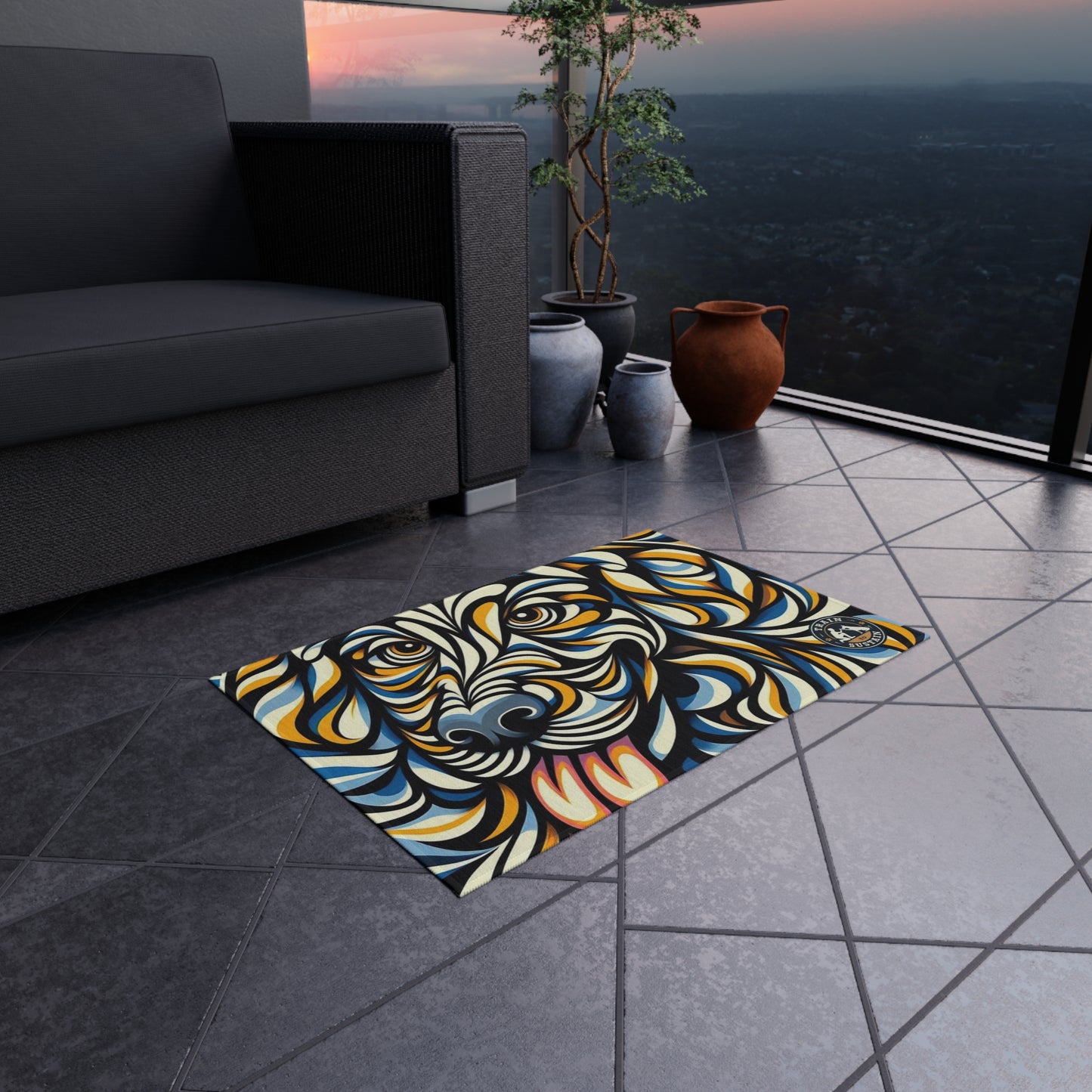 Train to Sustain - Outdoor Rug (Dazed Dog)