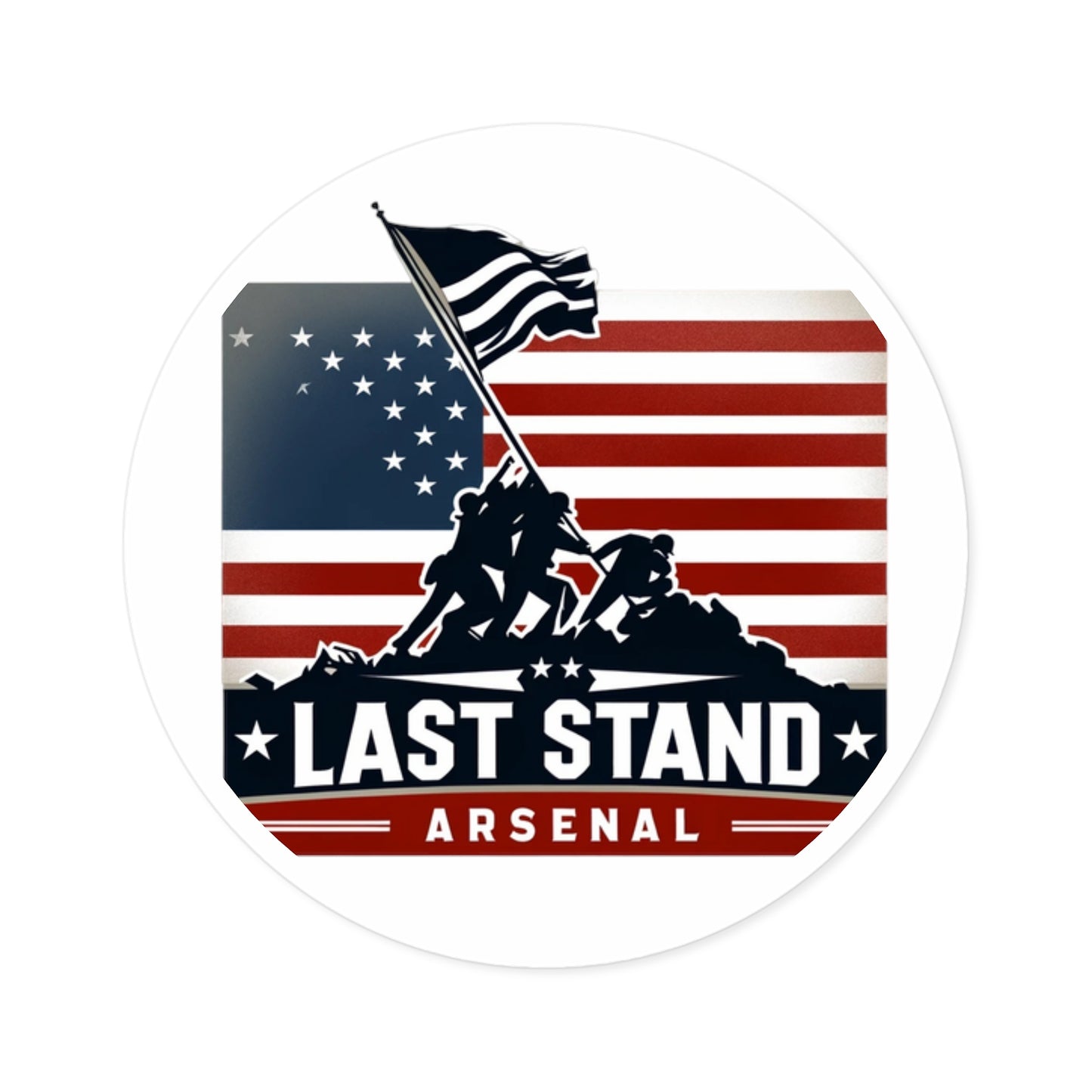 Last Stand Arsenal - Flag Round Sticker