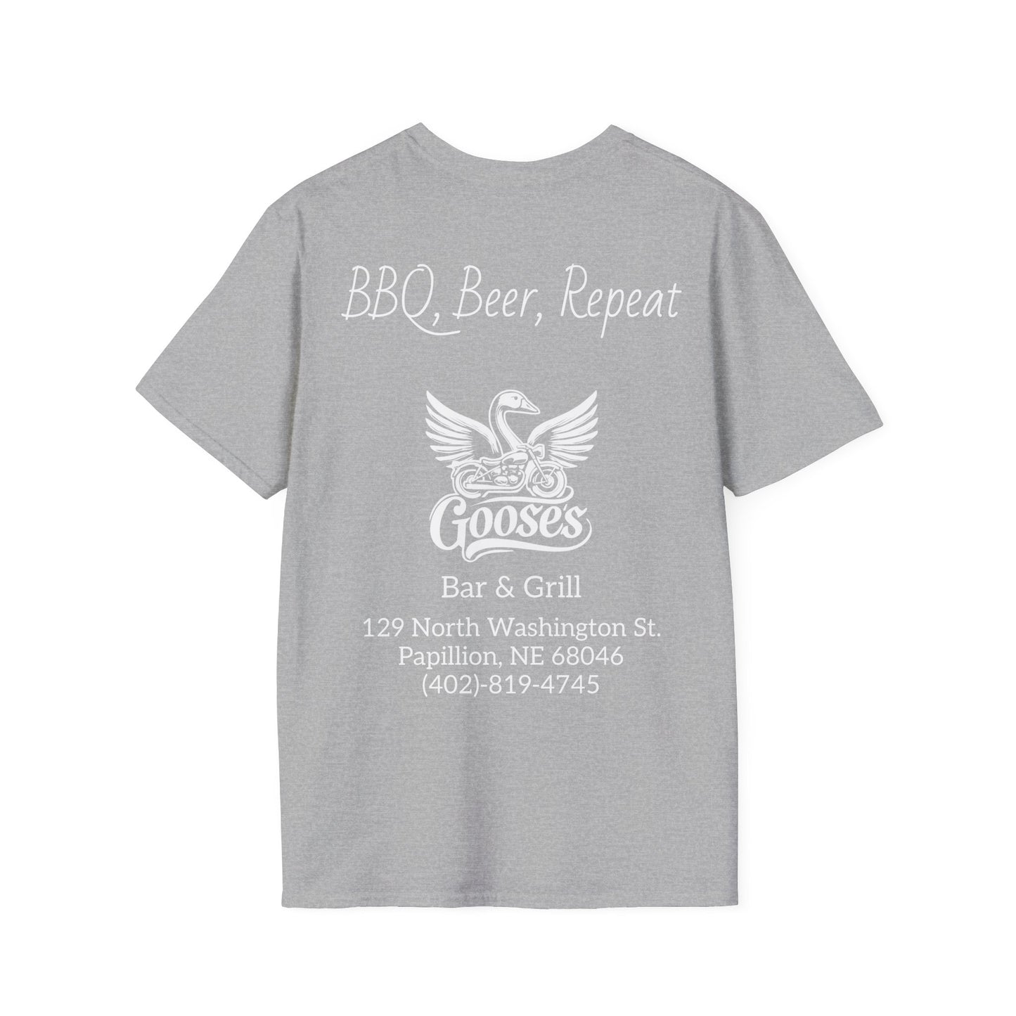 Goose's Bar & Grill - T-Shirt BBQ, Beer, Repeat dark