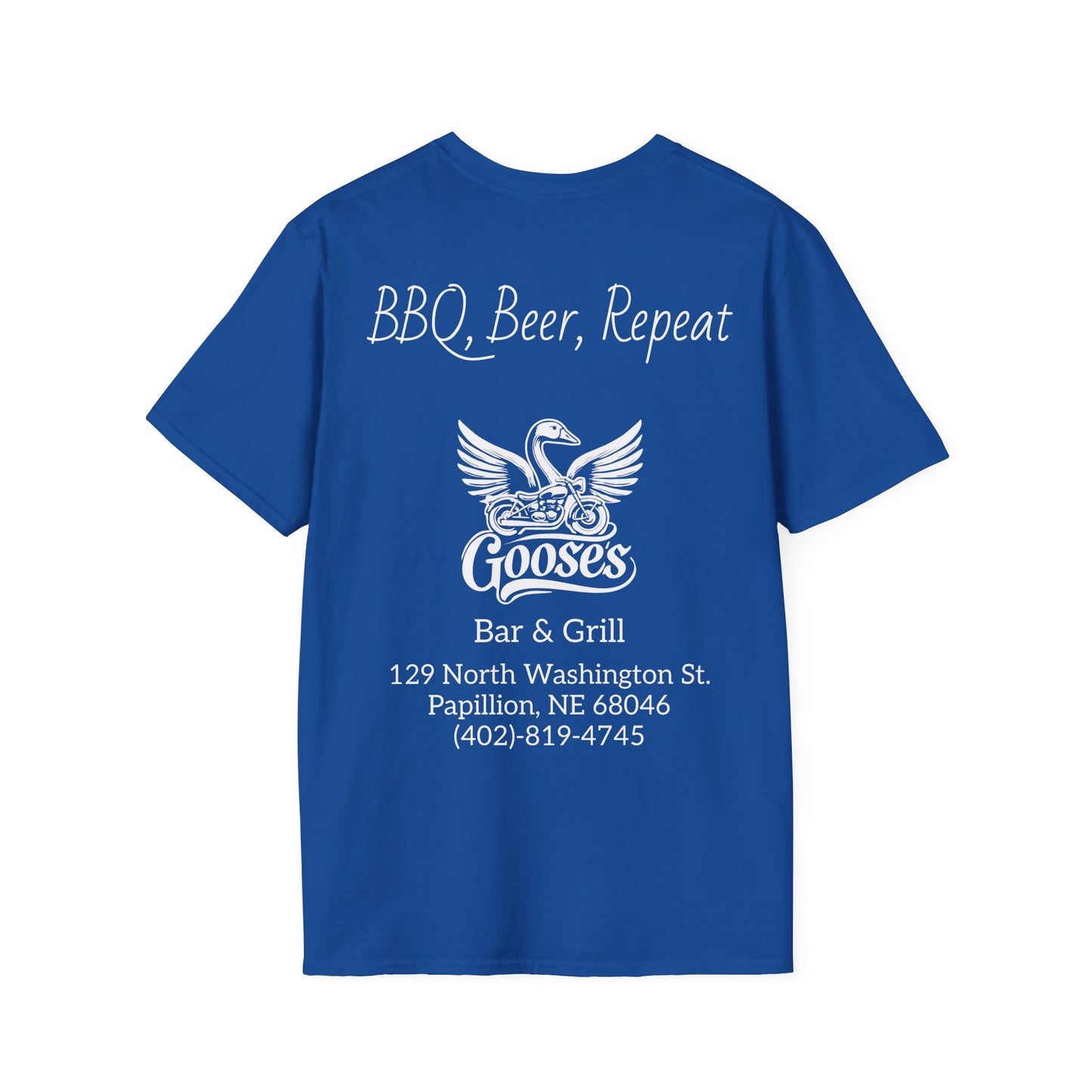 Goose's Bar & Grill - T-Shirt BBQ, Beer, Repeat dark