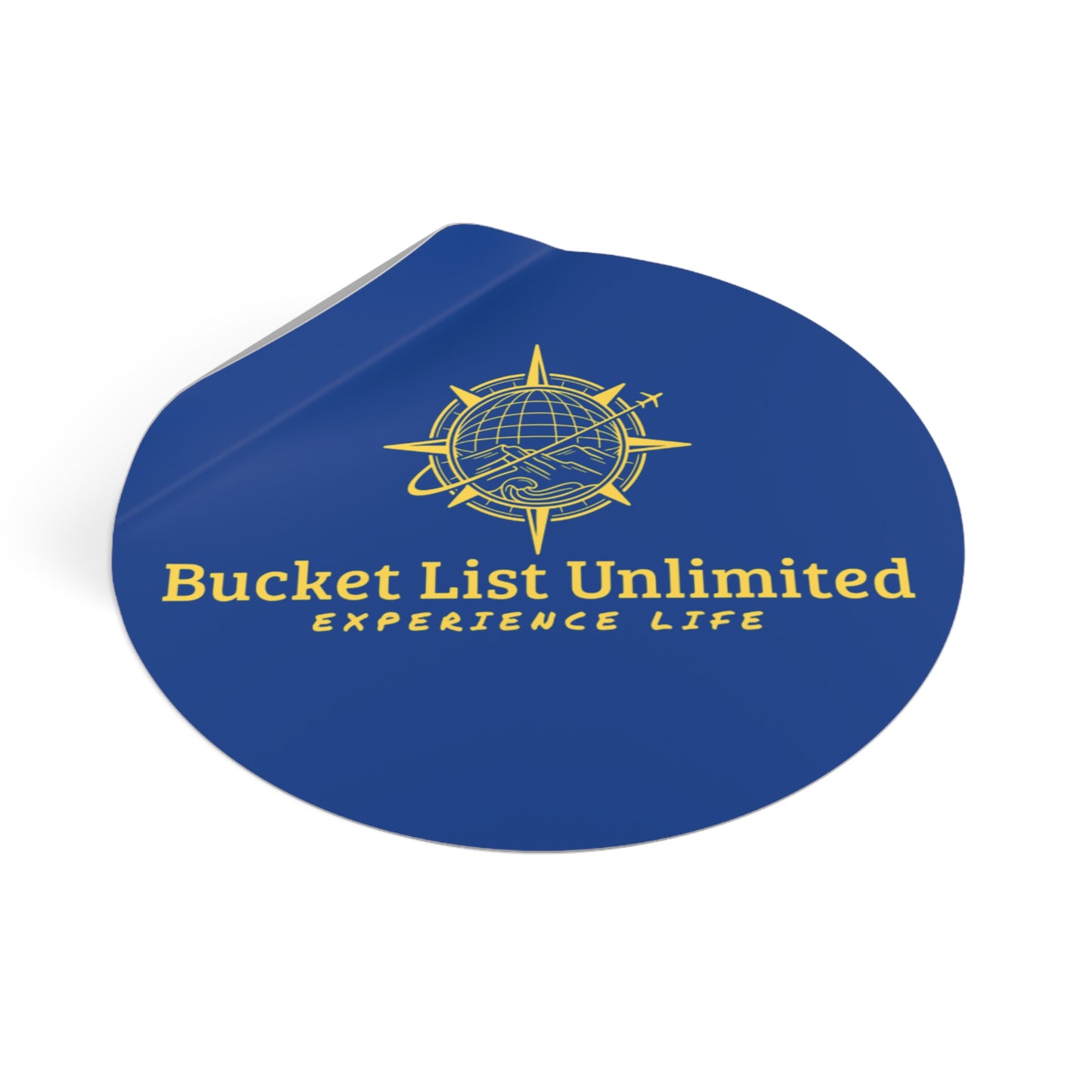 Bucket List Unlimited Round Vinyl Stickers
