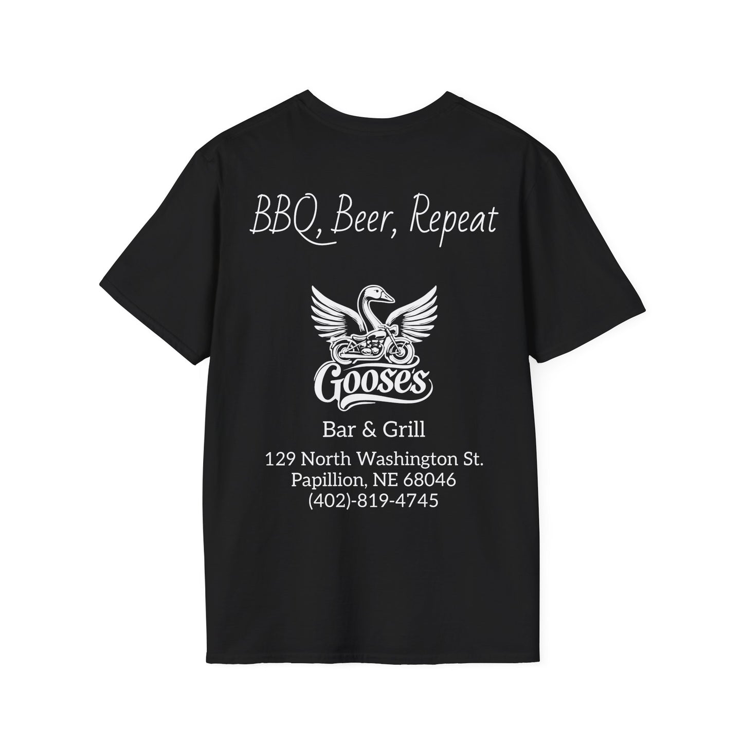 Goose's Bar & Grill - T-Shirt BBQ, Beer, Repeat dark