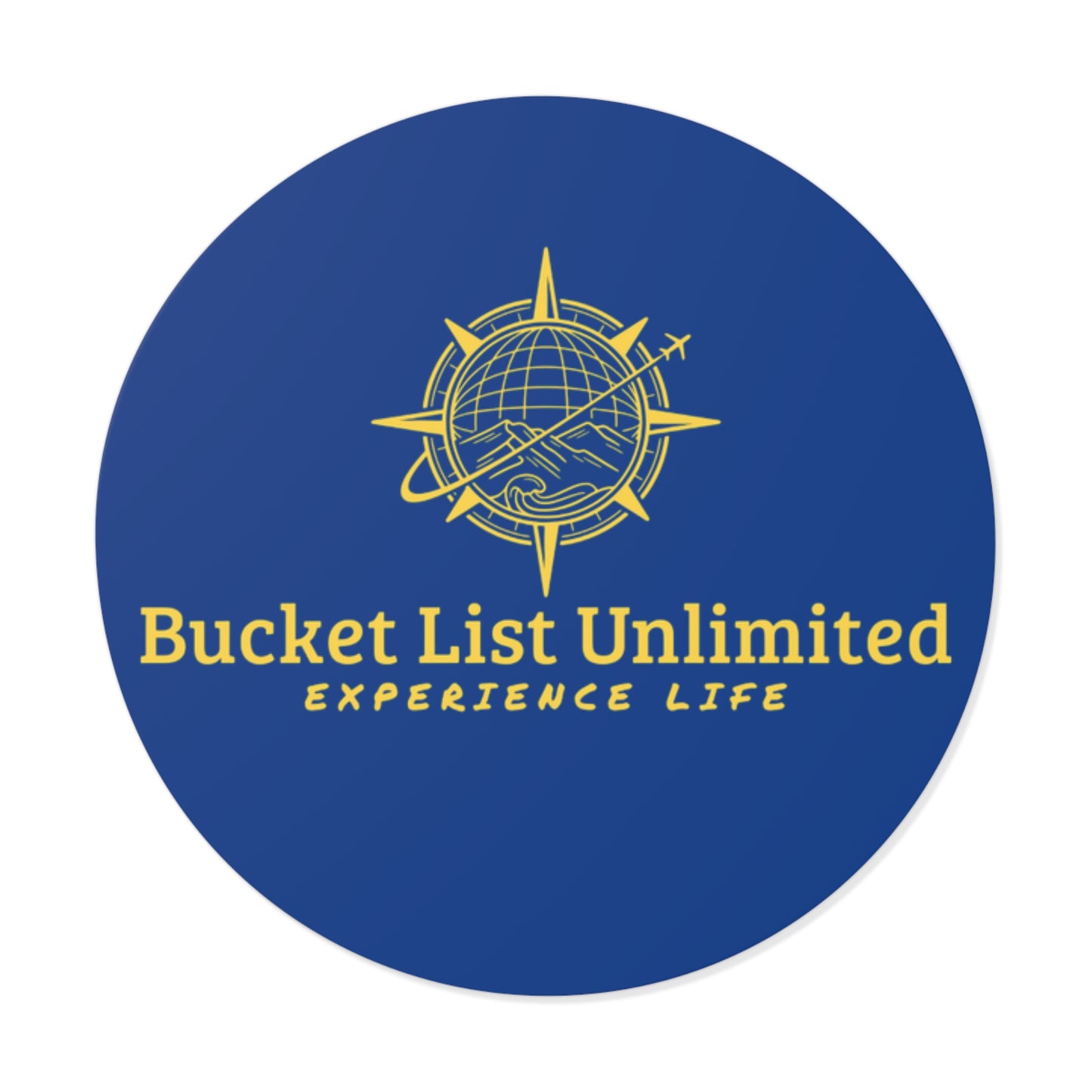 Bucket List Unlimited Round Vinyl Stickers