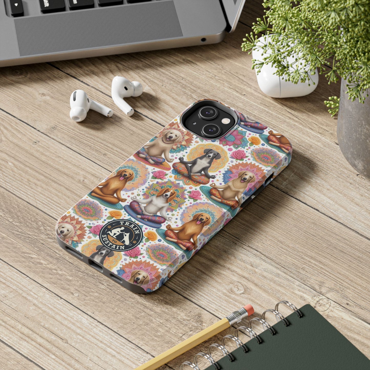 Train to Sustain - Tough Phone Case (Yoga Dog)