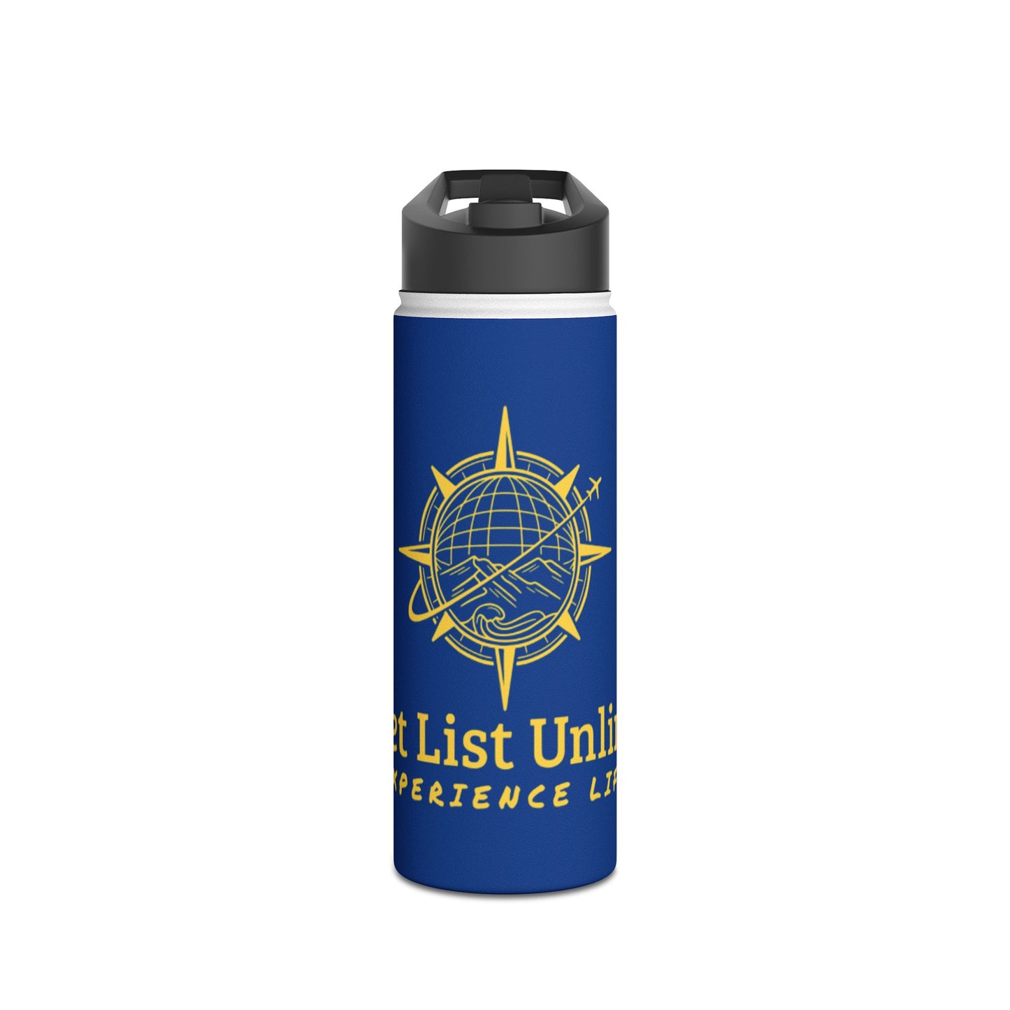 Bucket List Unlimited Stainless Steel Water Bottle, Standard Lid