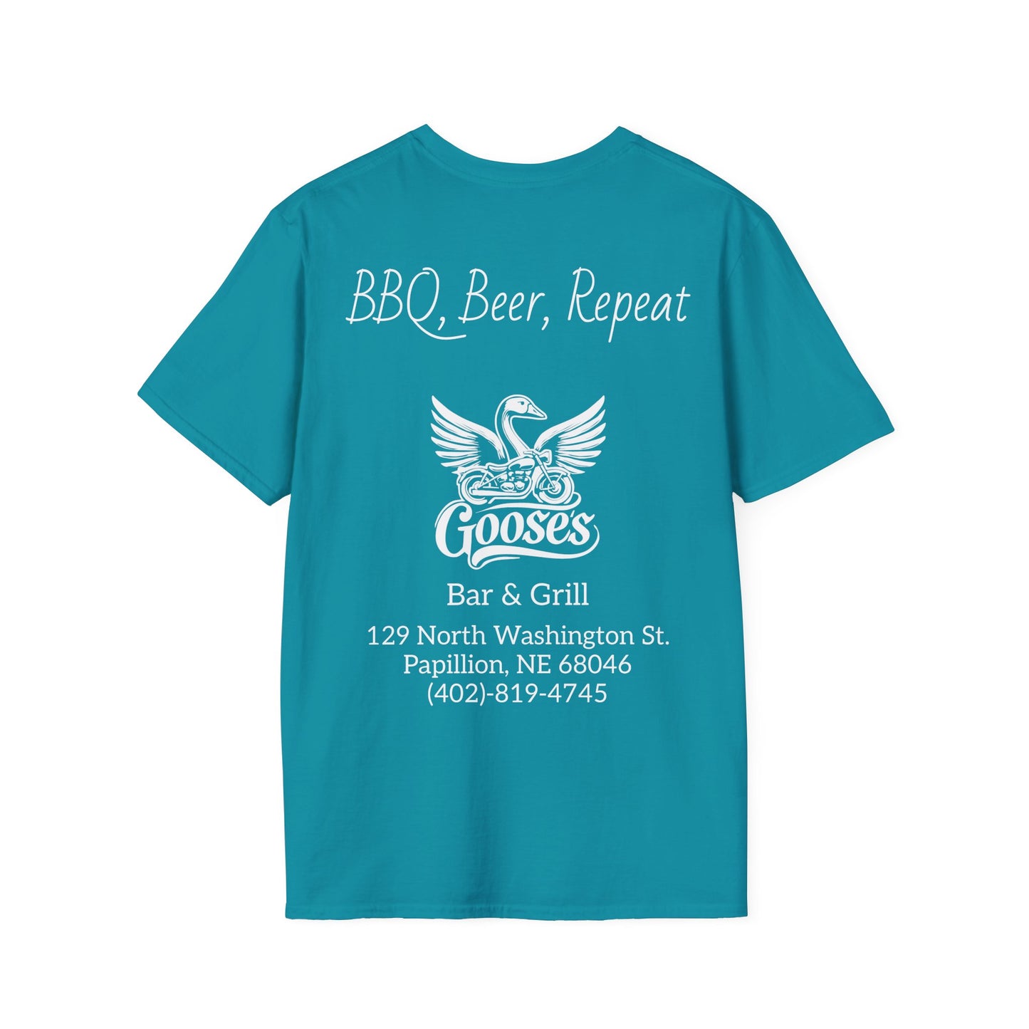Goose's Bar & Grill - T-Shirt BBQ, Beer, Repeat dark