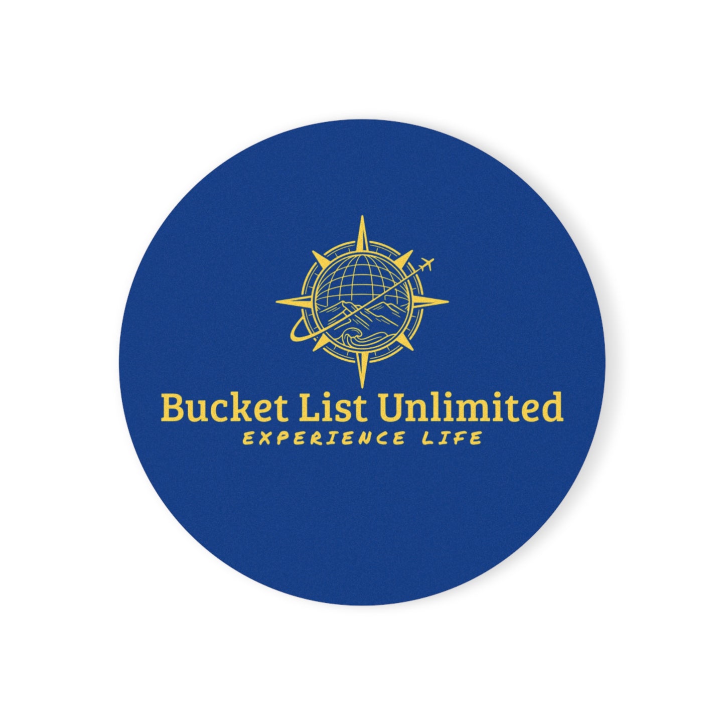Bucket List Unlimited Cork Back Coaster