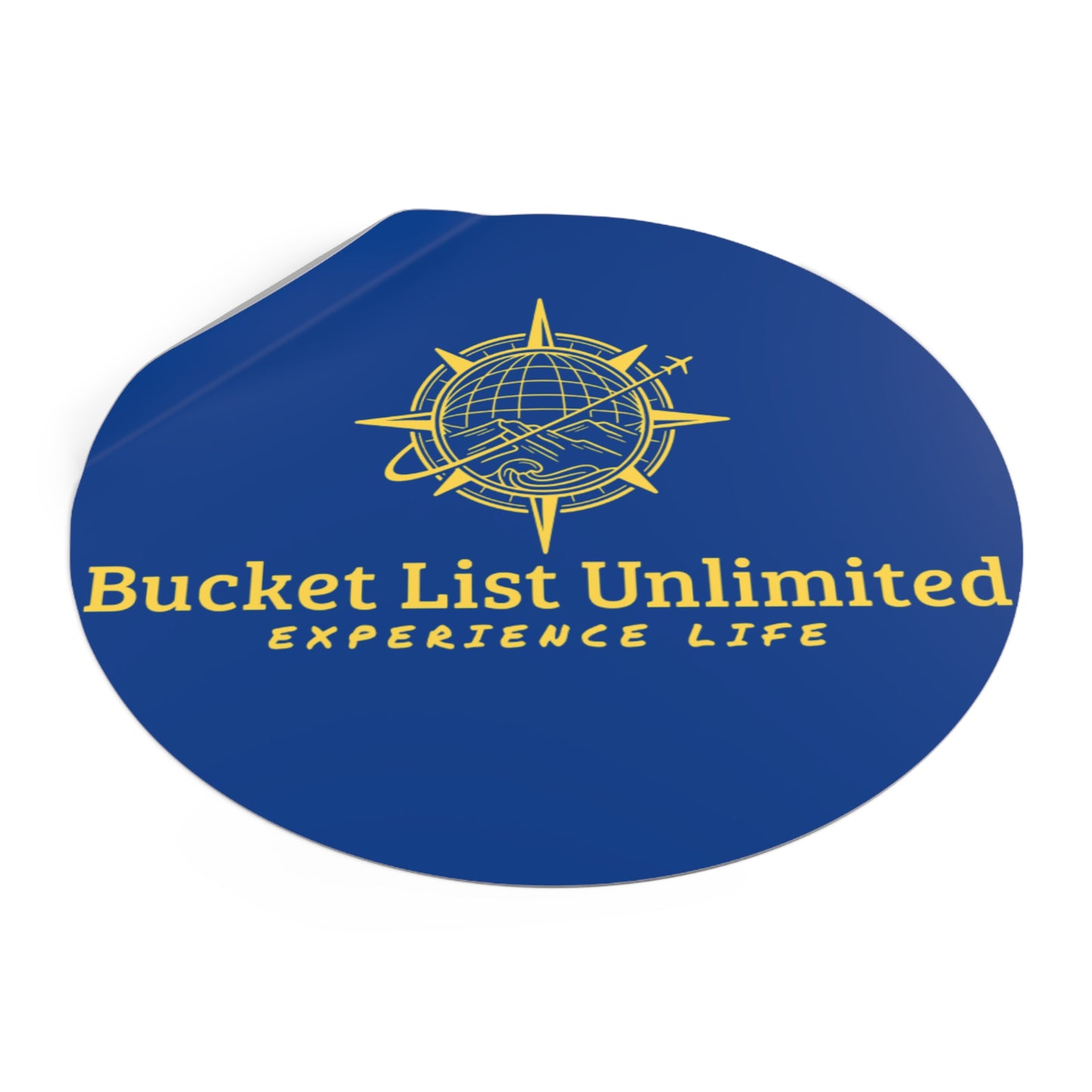 Bucket List Unlimited Round Vinyl Stickers