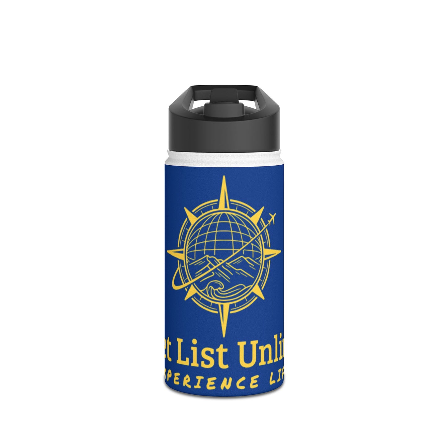 Bucket List Unlimited Stainless Steel Water Bottle, Standard Lid