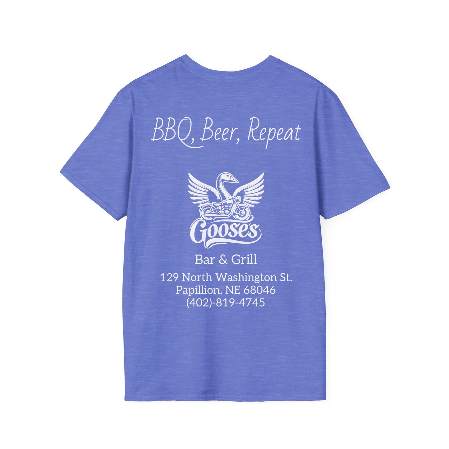 Goose's Bar & Grill - T-Shirt BBQ, Beer, Repeat dark