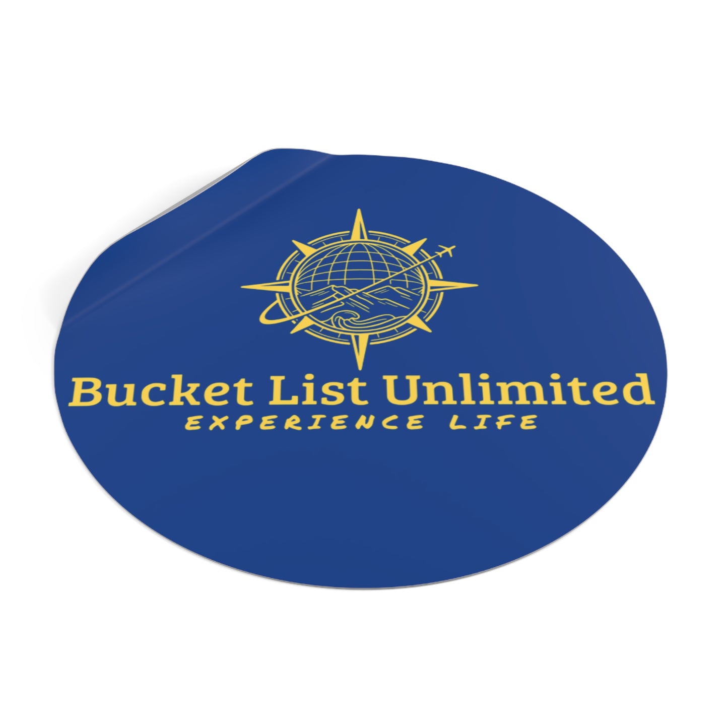 Bucket List Unlimited Round Vinyl Stickers