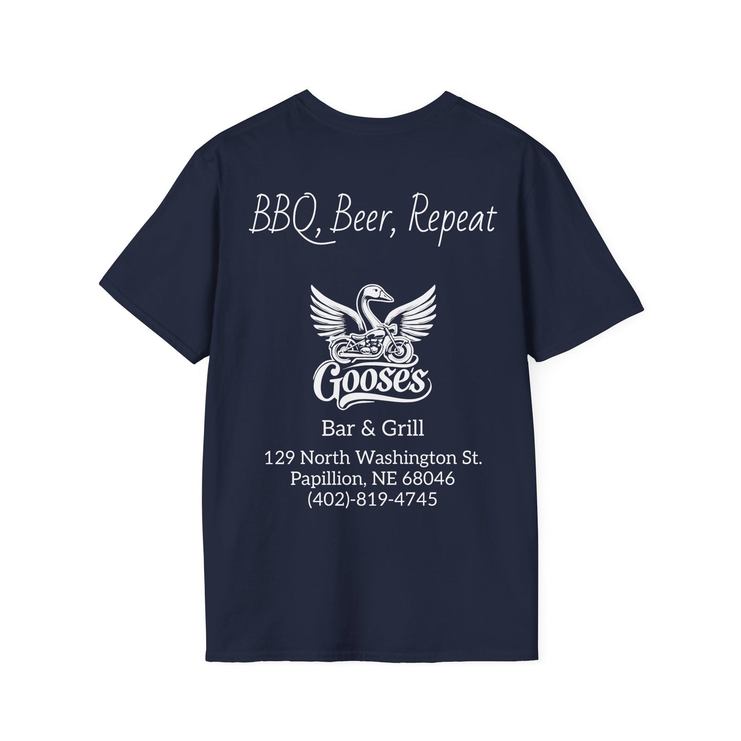Goose's Bar & Grill - T-Shirt BBQ, Beer, Repeat dark