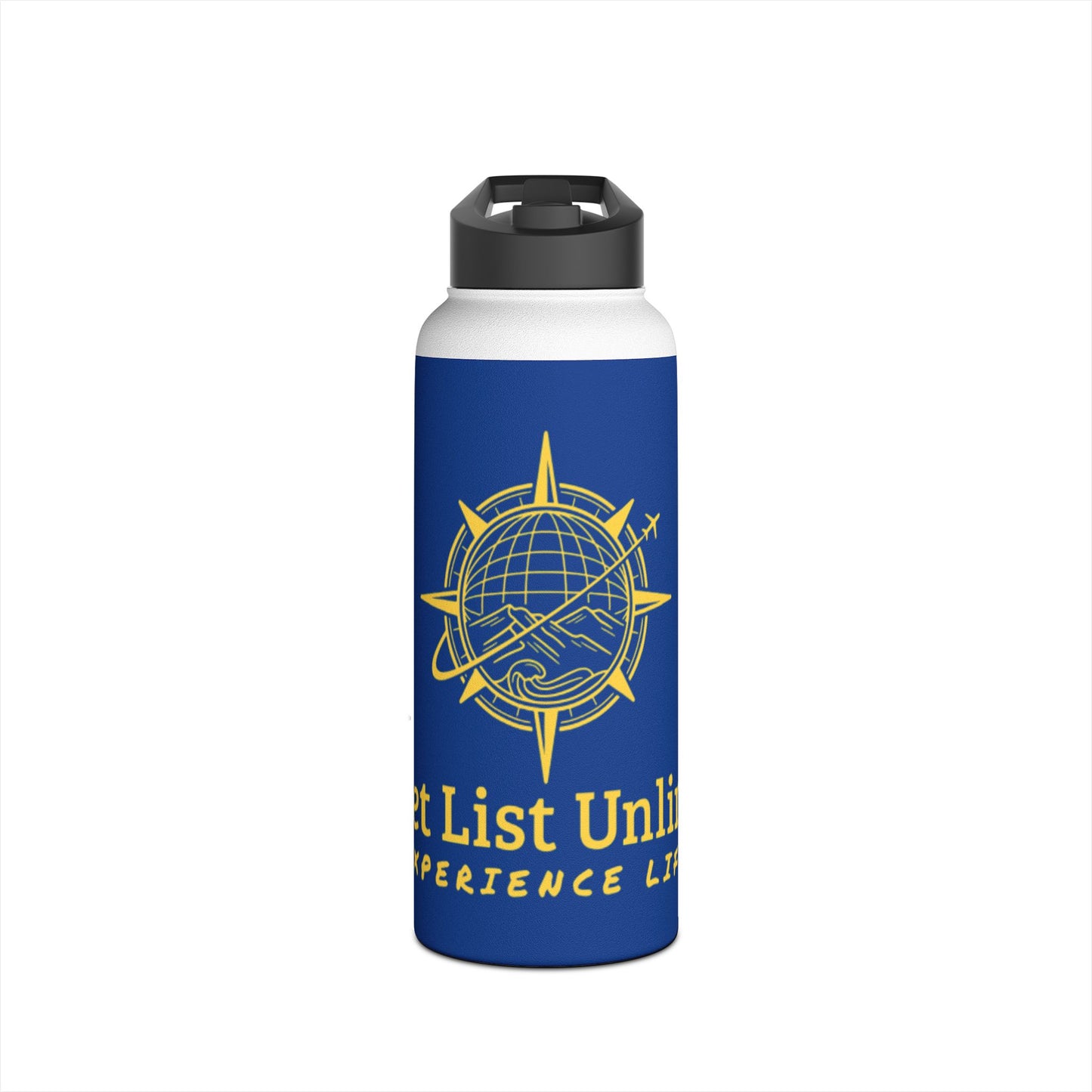 Bucket List Unlimited Stainless Steel Water Bottle, Standard Lid