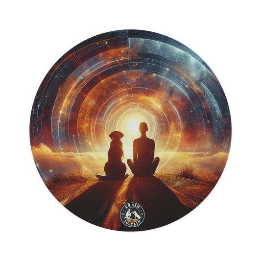 Train to Sustain - Elegant Minimalist Round Rug for Cozy Spaces