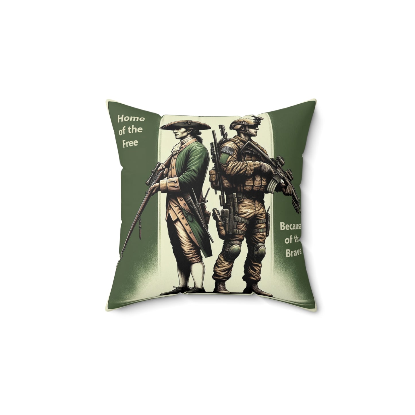 RAC Home of the Free, Because of the Brave-Polyester Square Pillow