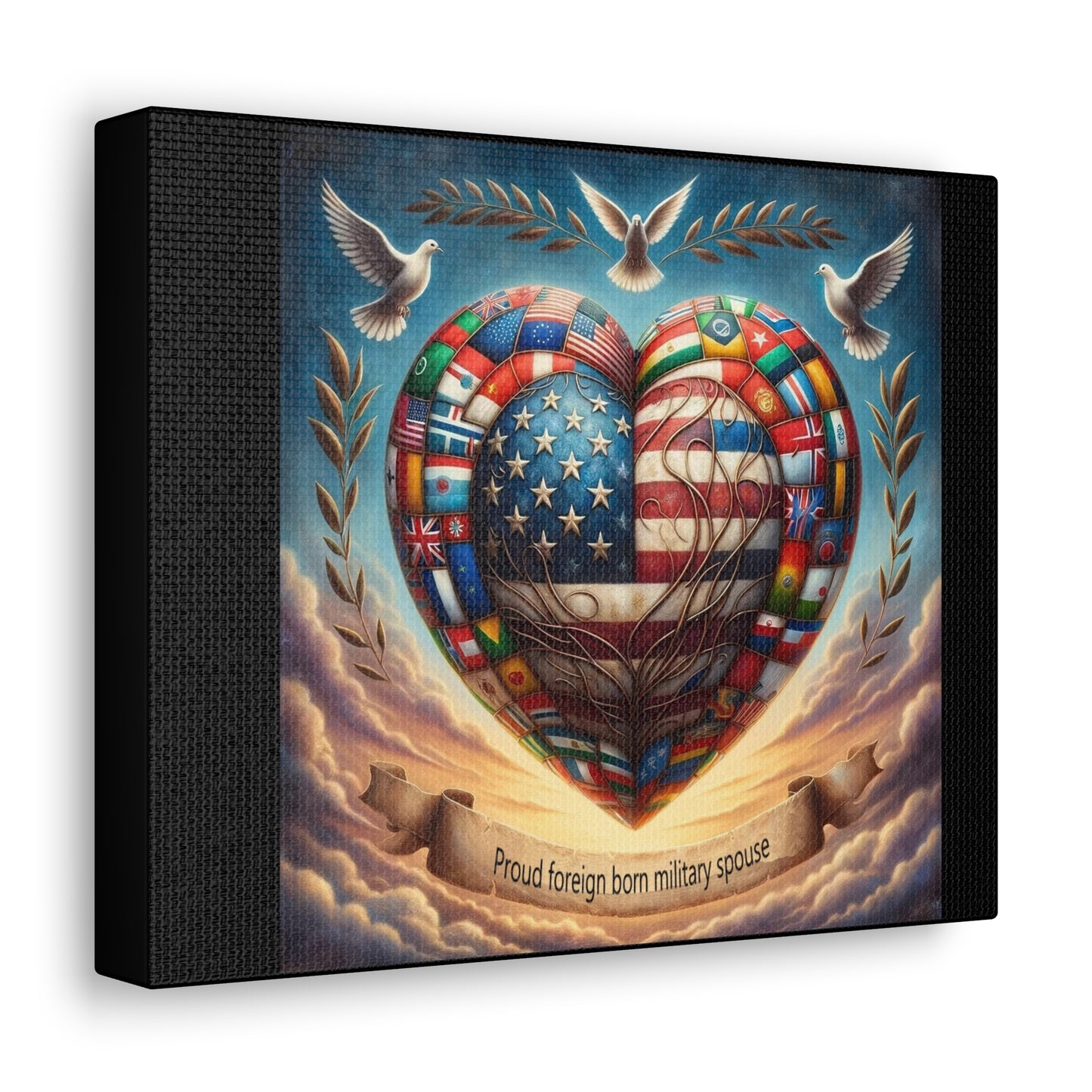 Foreign Born Military Spouse - Canvas Gallery Wraps