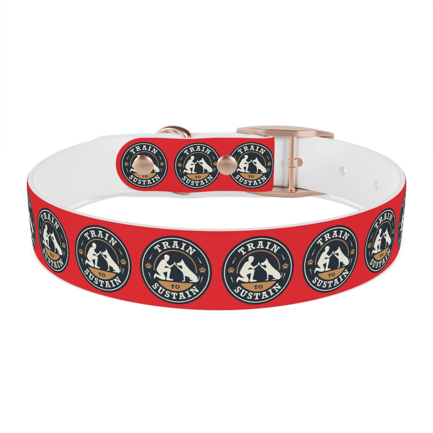 Train to Sustain Design - Dog Collar (Red)