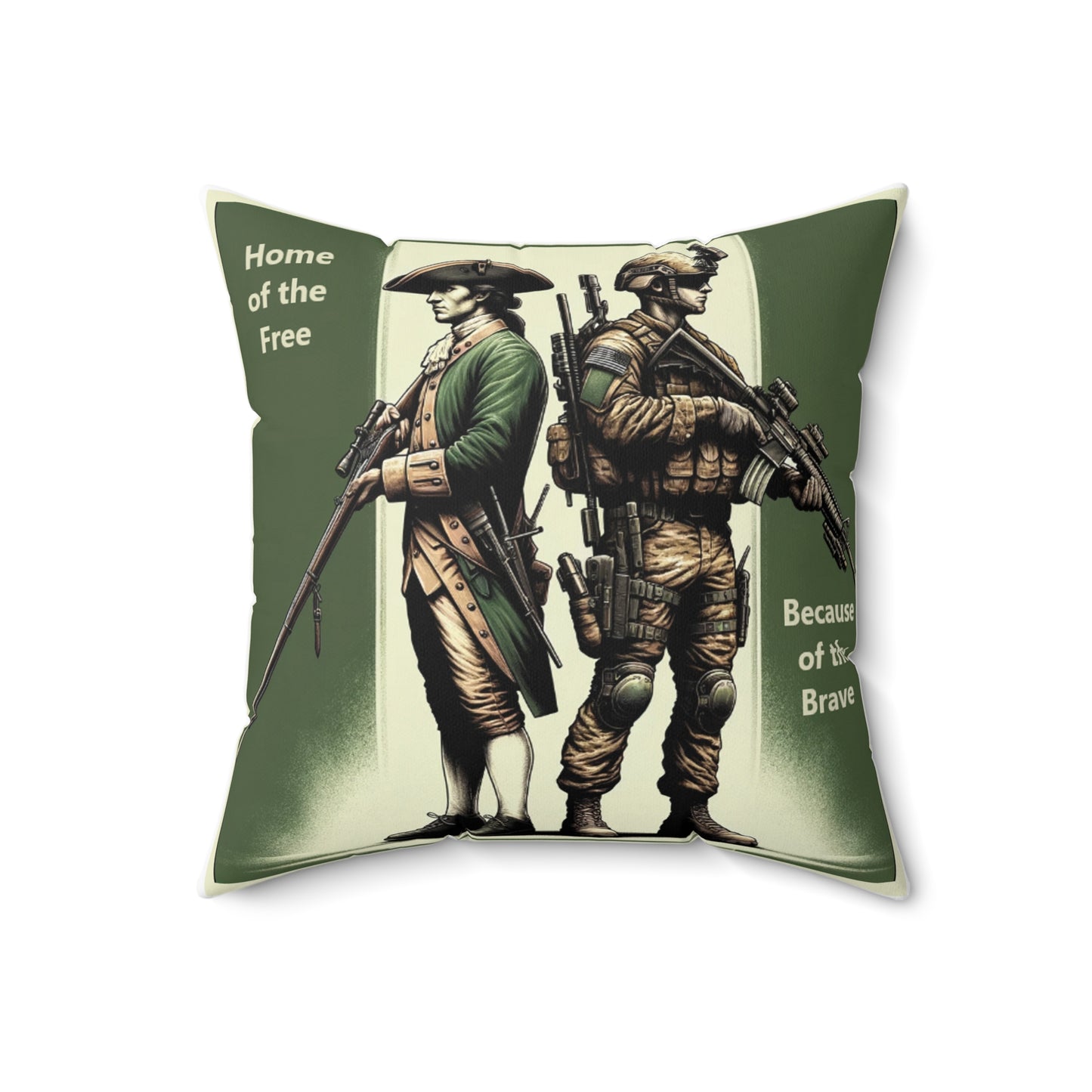 RAC Home of the Free, Because of the Brave-Polyester Square Pillow