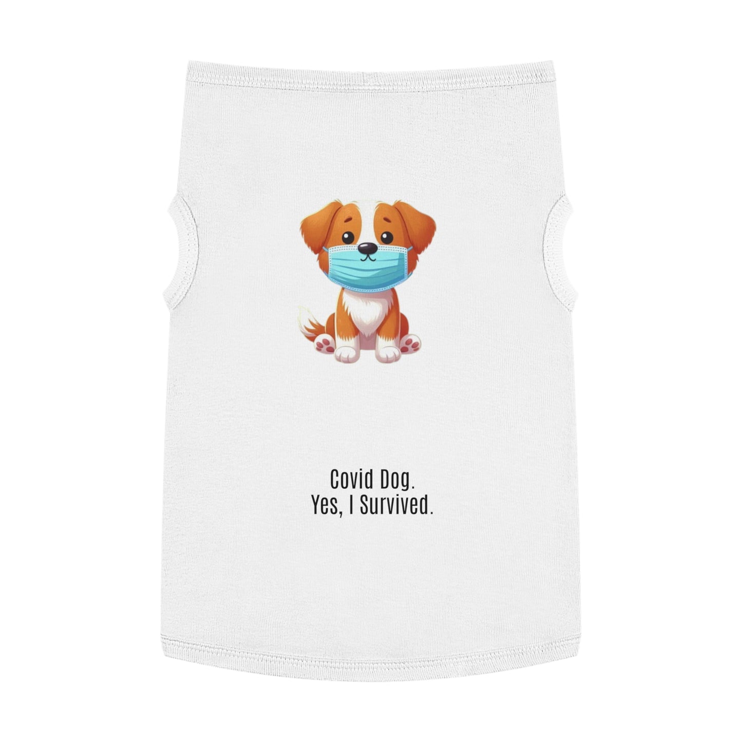Train to Sustain - Covid Dog Pet Tank Top (Yes, I Survived)