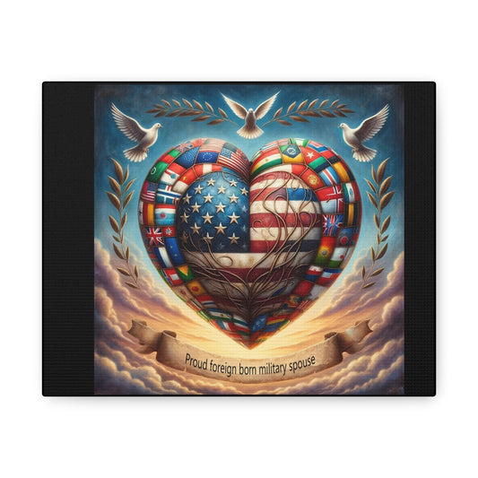 Foreign Born Military Spouse - Canvas Gallery Wraps