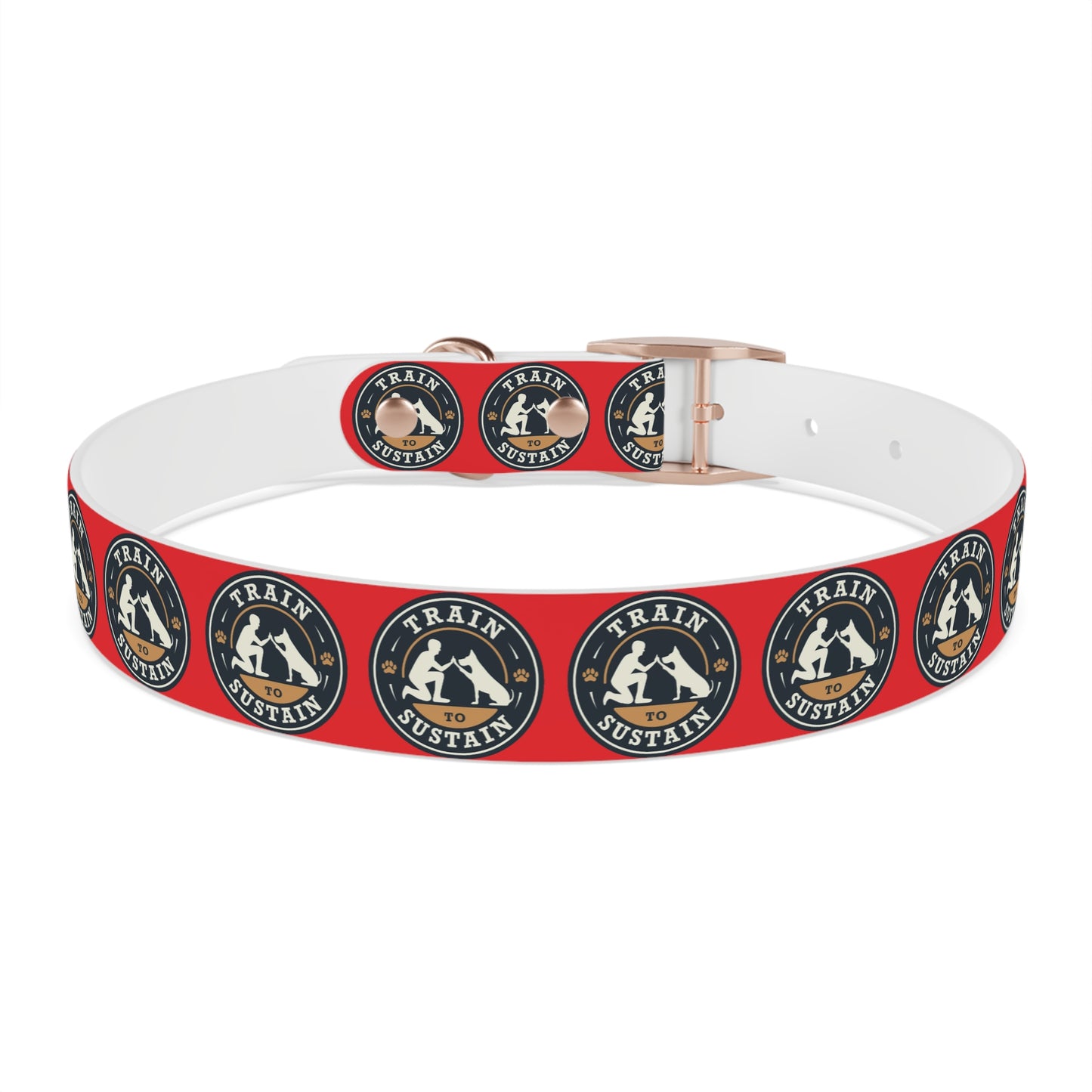 Train to Sustain Design - Dog Collar (Red)