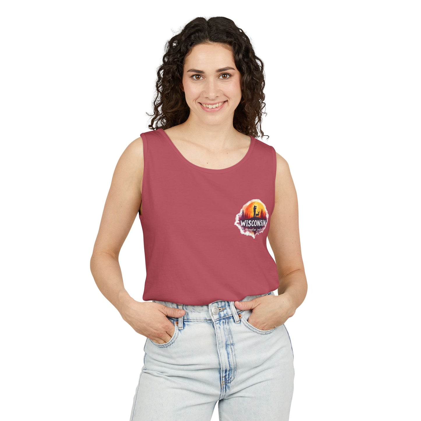 Wisconsin Adrenaline Junkies - Unisex Garment-Dyed Tank Top