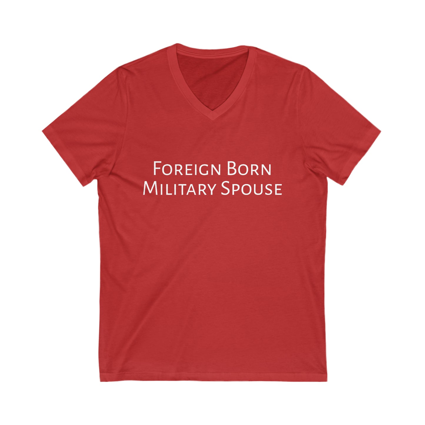 Foreign Born Military Spouses V-Neck Compass 1Tee