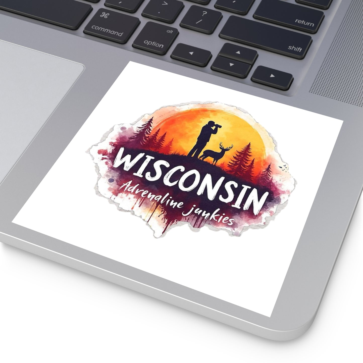 Wisconsin Adrenaline Junkies - Square Stickers, Indoor\Outdoor