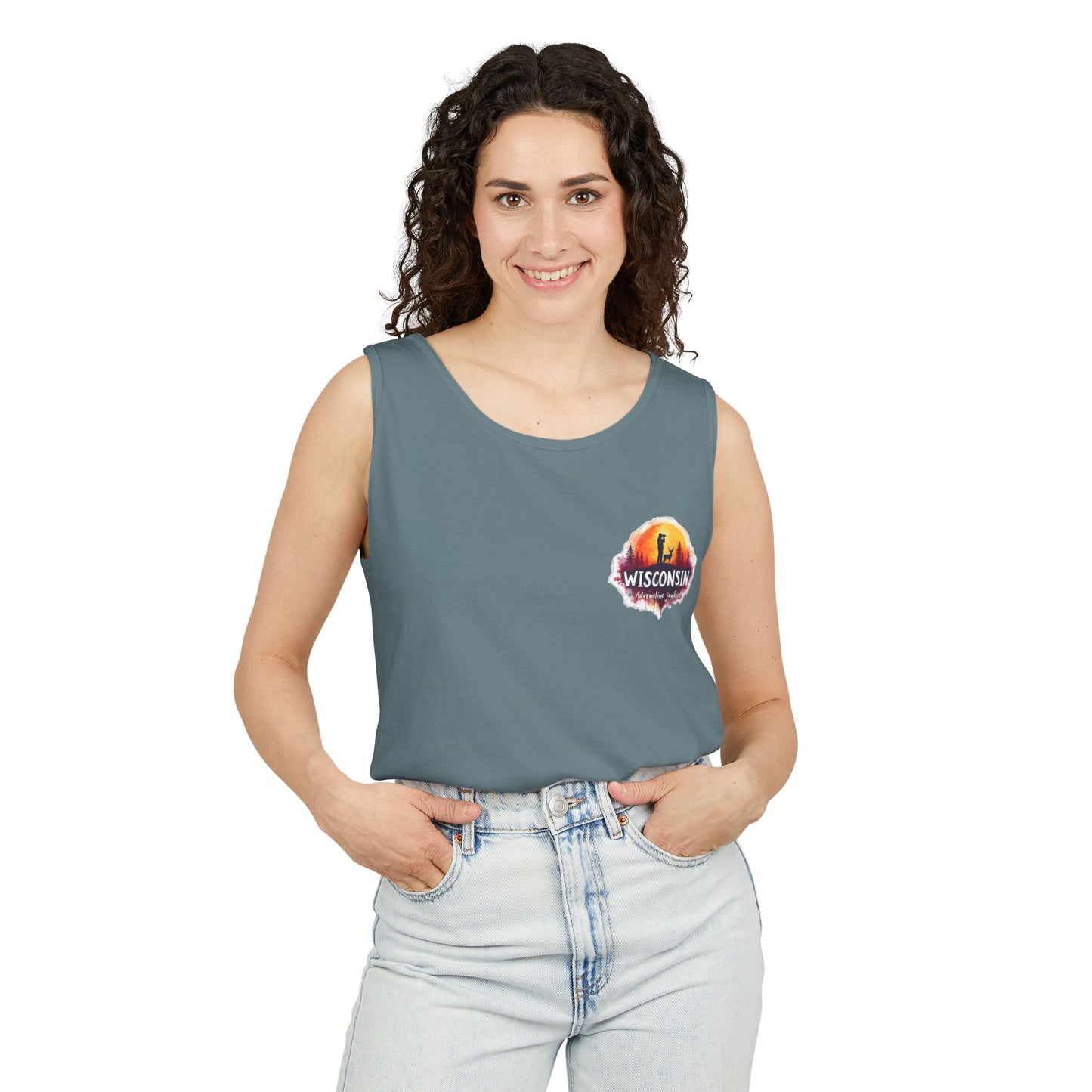 Wisconsin Adrenaline Junkies - Unisex Garment-Dyed Tank Top