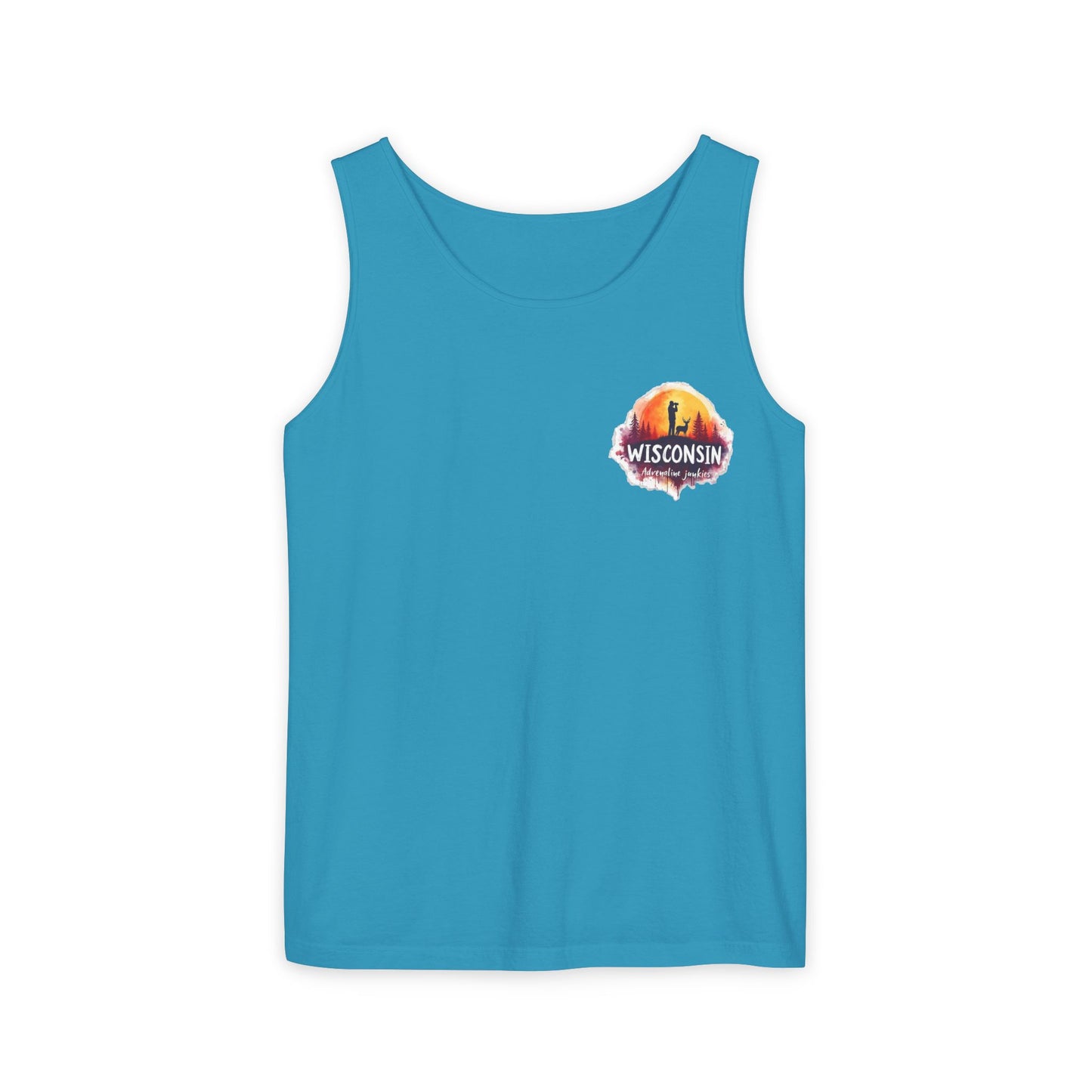 Wisconsin Adrenaline Junkies - Unisex Garment-Dyed Tank Top