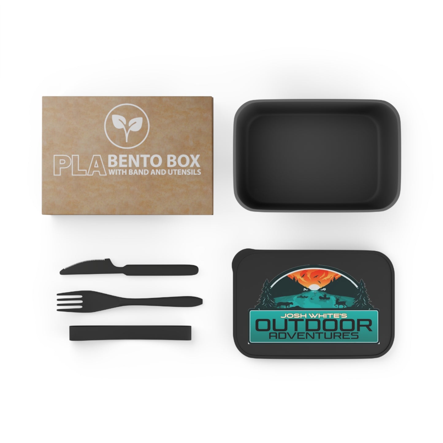 JWOA - PLA Bento Box with Band and Utensils