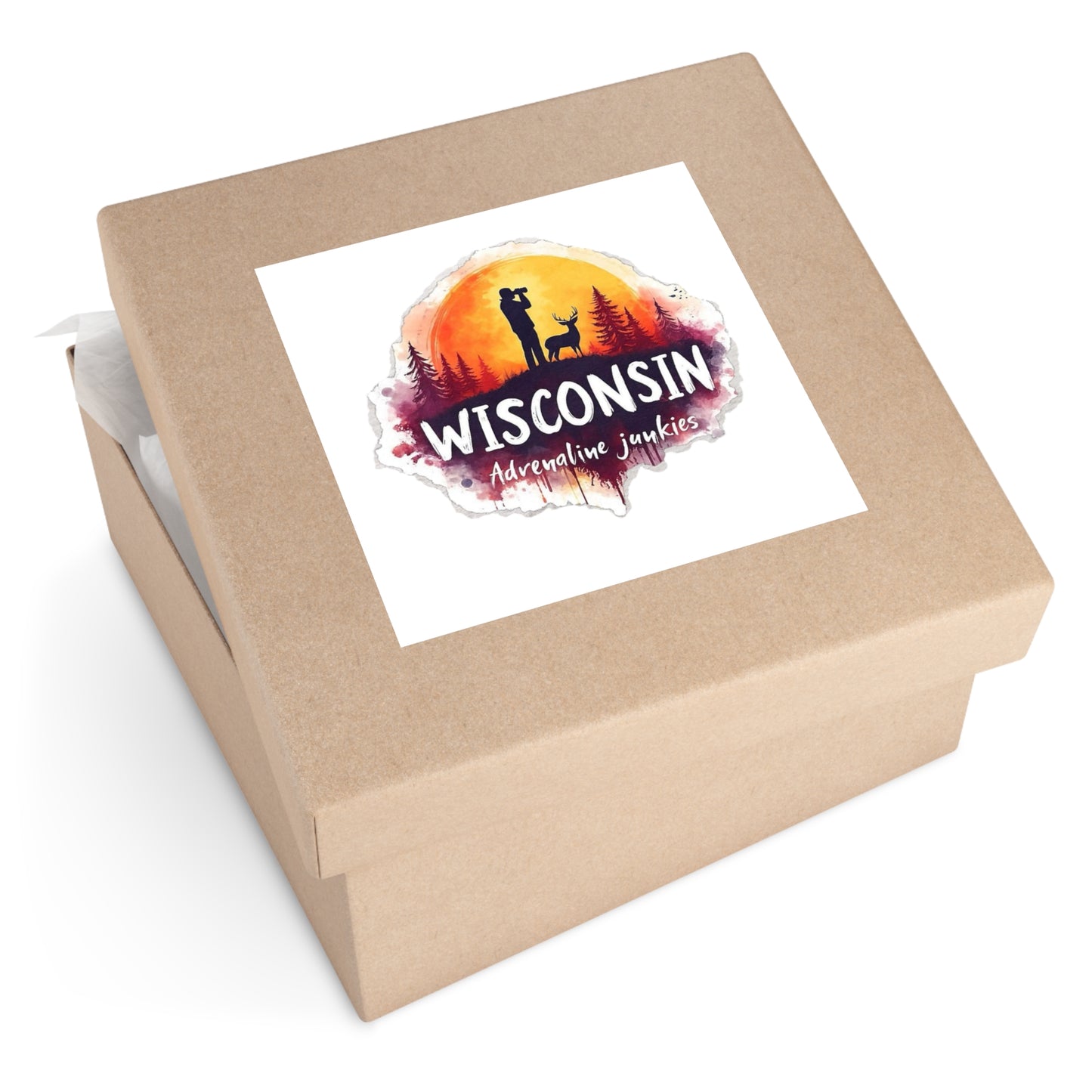 Wisconsin Adrenaline Junkies - Square Stickers, Indoor\Outdoor