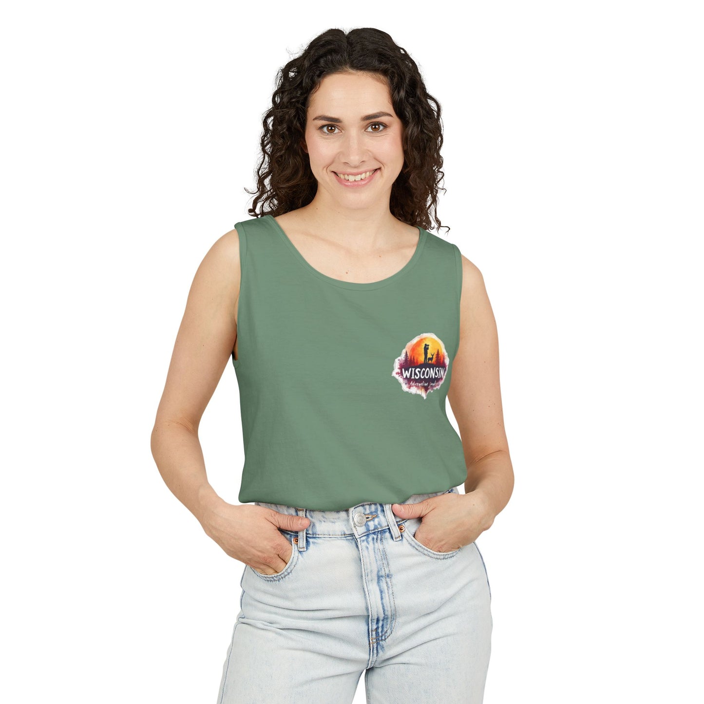 Wisconsin Adrenaline Junkies - Unisex Garment-Dyed Tank Top