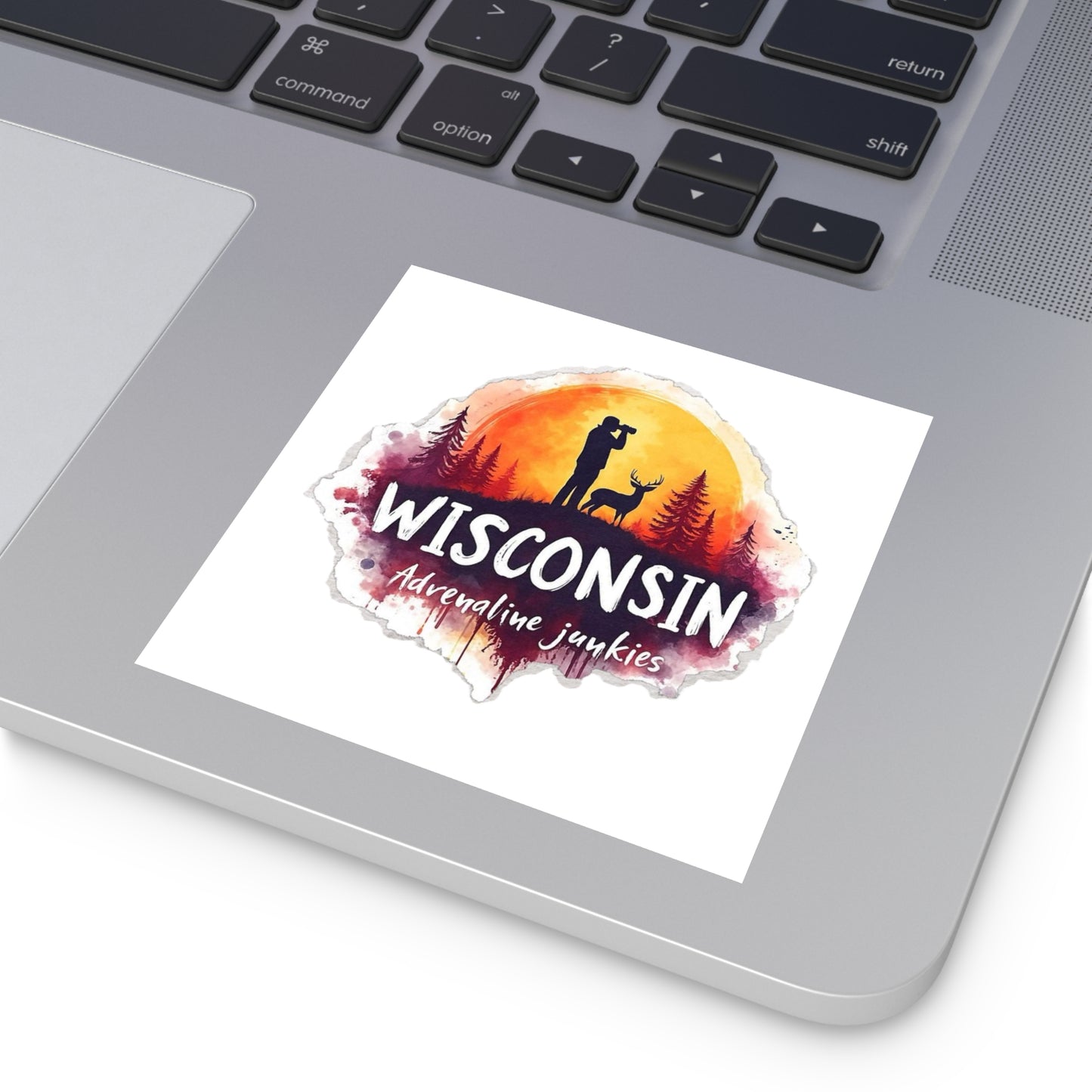 Wisconsin Adrenaline Junkies - Square Stickers, Indoor\Outdoor