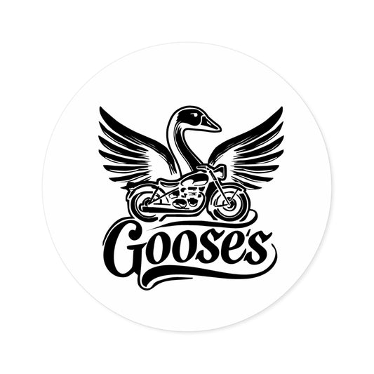 Goose’s Round Stickers, Indoor\Outdoor