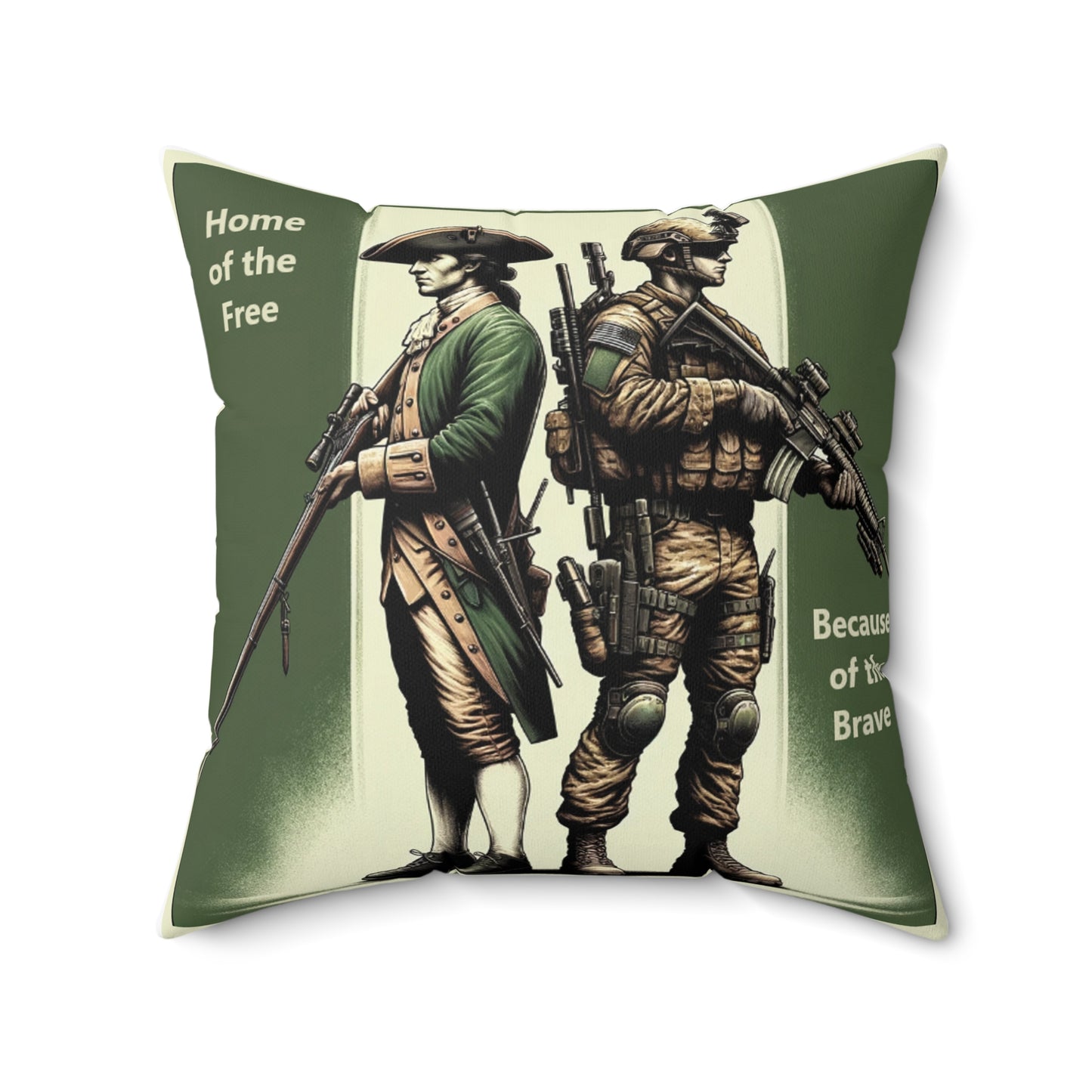 RAC Home of the Free, Because of the Brave-Polyester Square Pillow