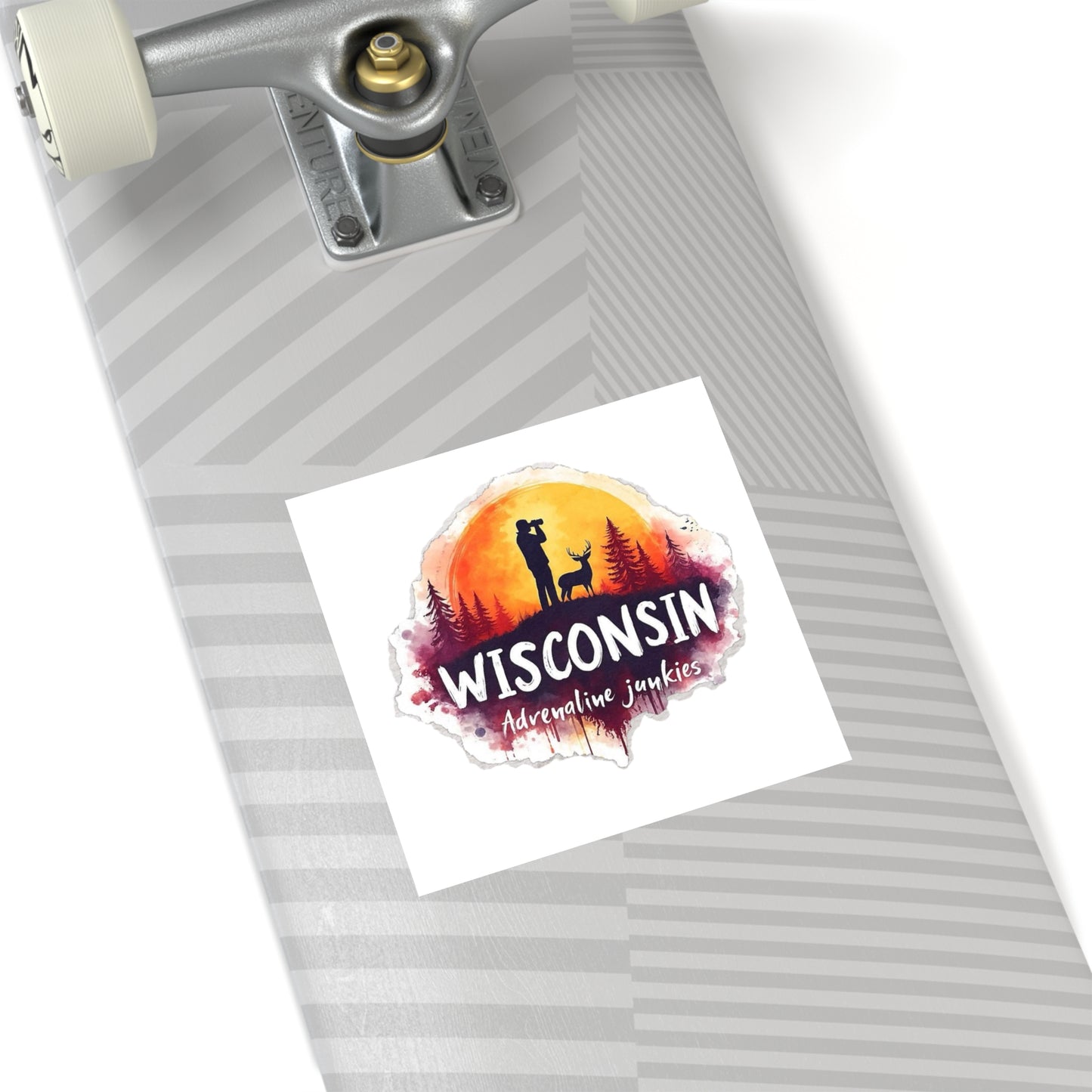 Wisconsin Adrenaline Junkies - Square Stickers, Indoor\Outdoor