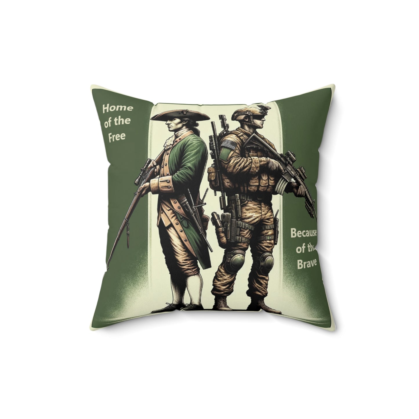 RAC Home of the Free, Because of the Brave-Polyester Square Pillow