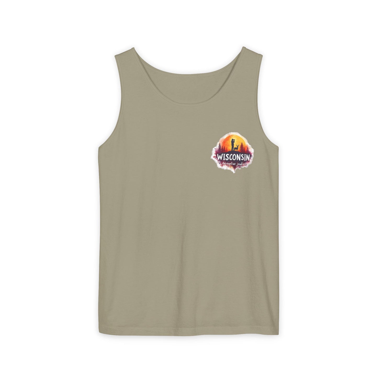 Wisconsin Adrenaline Junkies - Unisex Garment-Dyed Tank Top