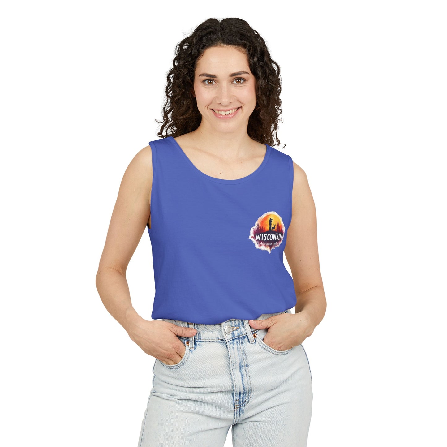 Wisconsin Adrenaline Junkies - Unisex Garment-Dyed Tank Top