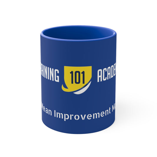 Training 101 Academy 11oz Accent Mug blue yellow