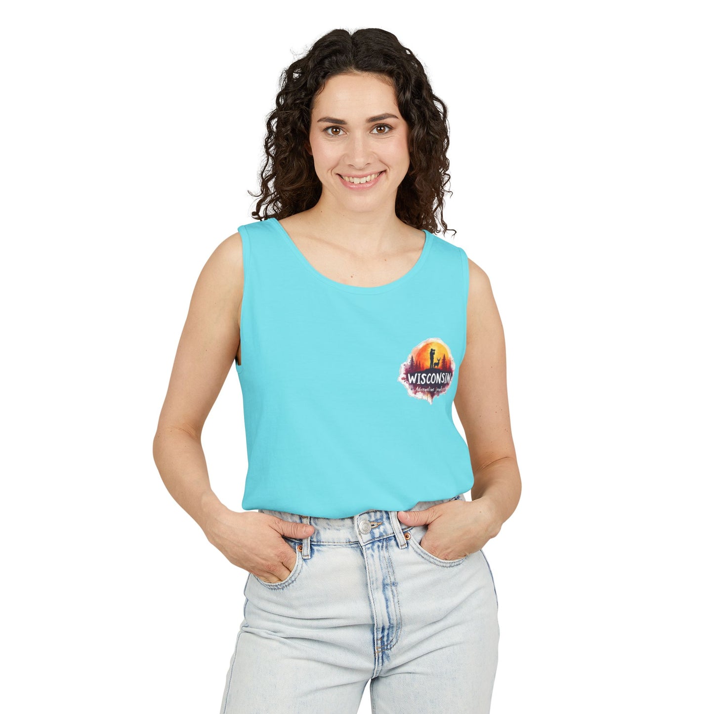 Wisconsin Adrenaline Junkies - Unisex Garment-Dyed Tank Top