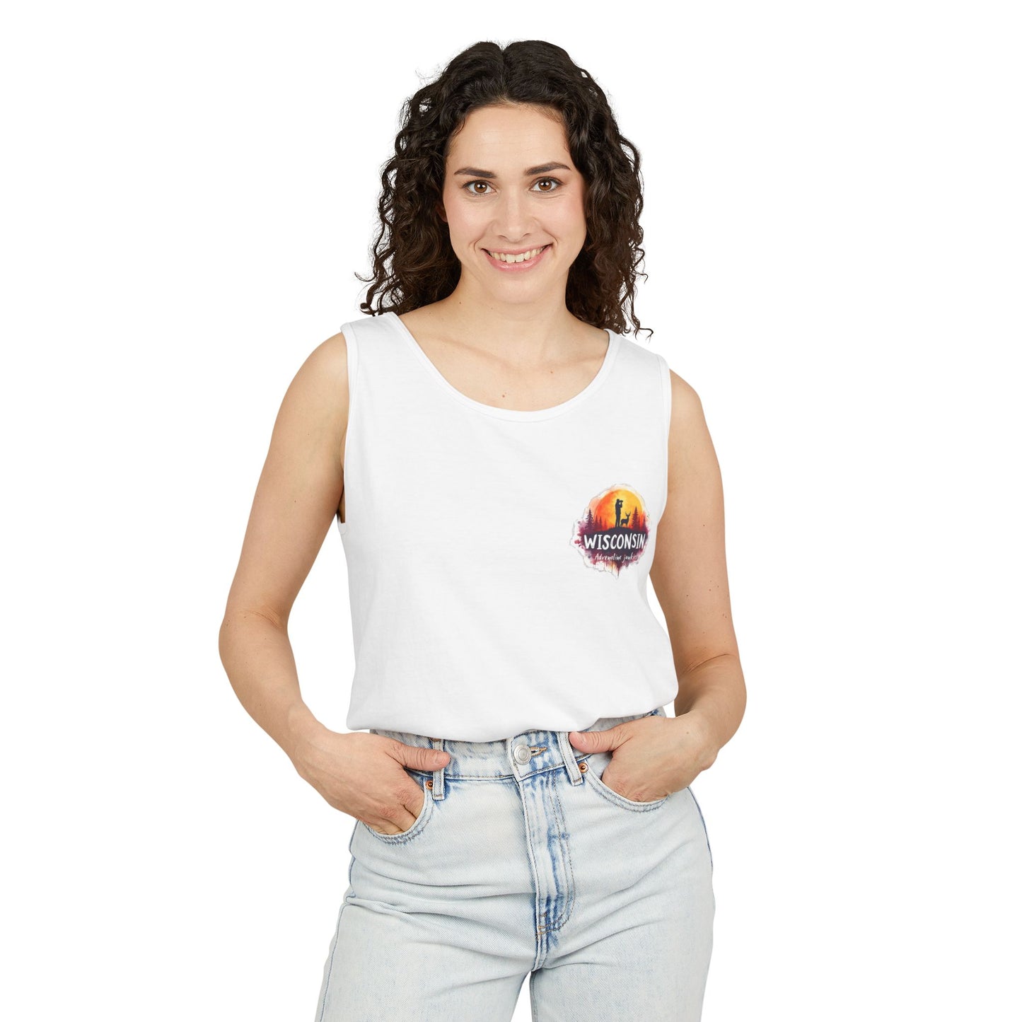 Wisconsin Adrenaline Junkies - Unisex Garment-Dyed Tank Top