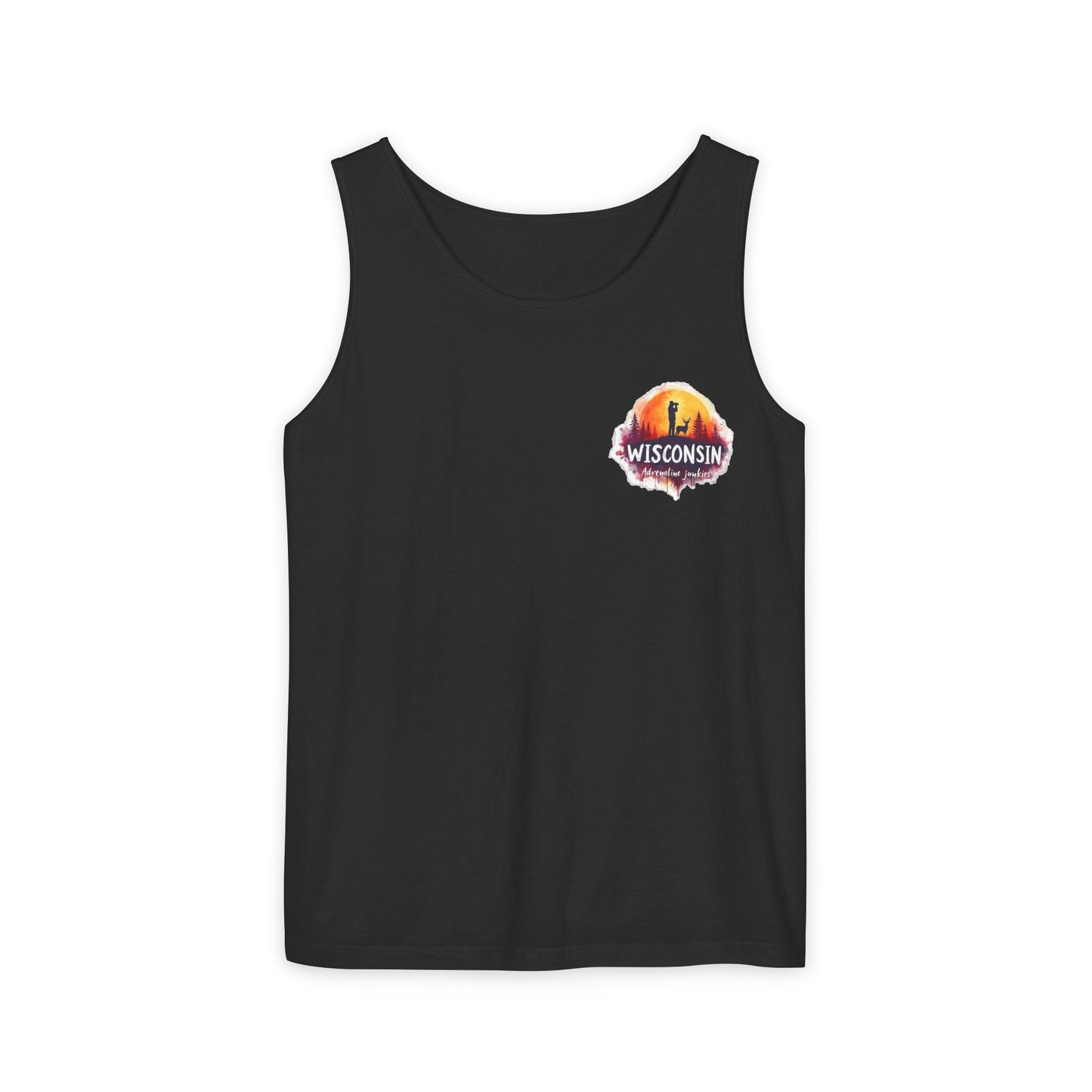 Wisconsin Adrenaline Junkies - Unisex Garment-Dyed Tank Top