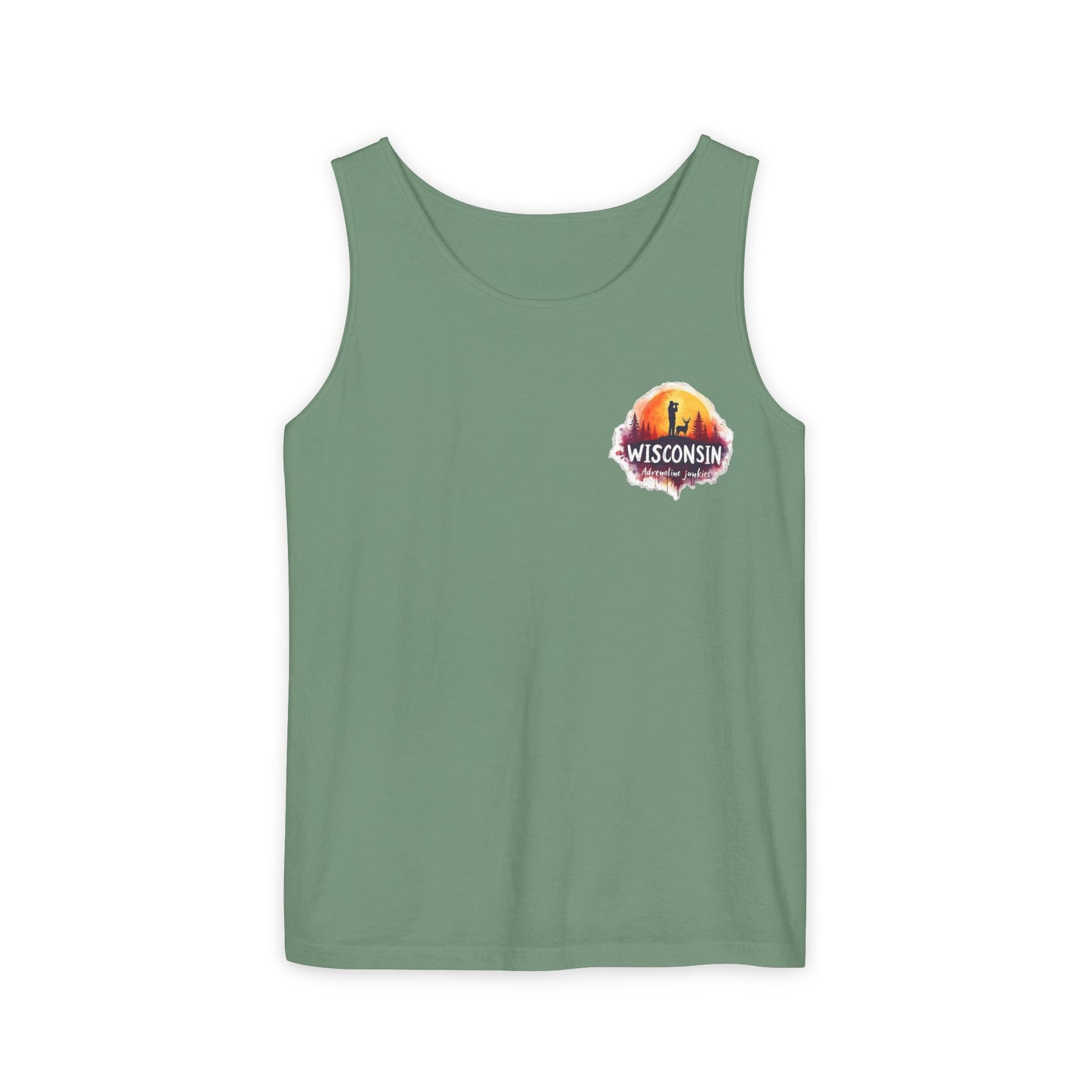 Wisconsin Adrenaline Junkies - Unisex Garment-Dyed Tank Top