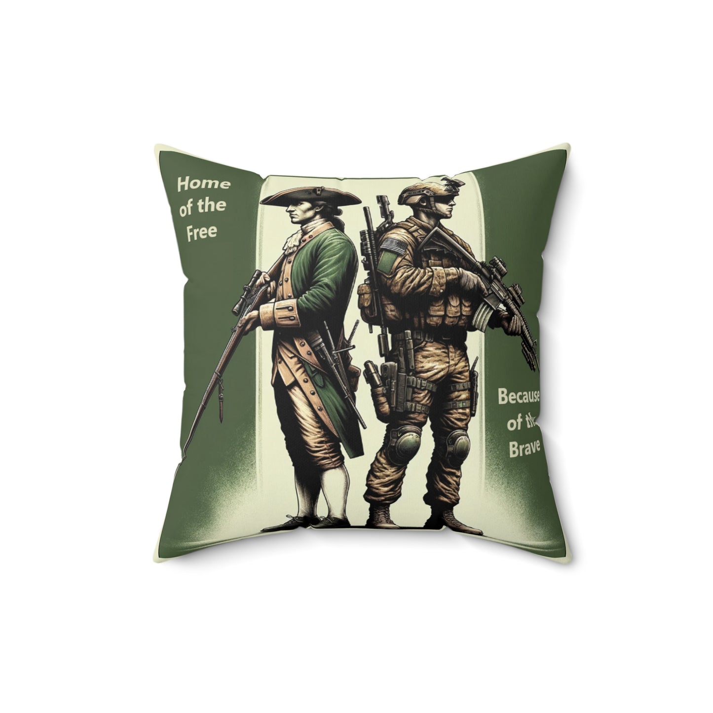 RAC Home of the Free, Because of the Brave-Polyester Square Pillow