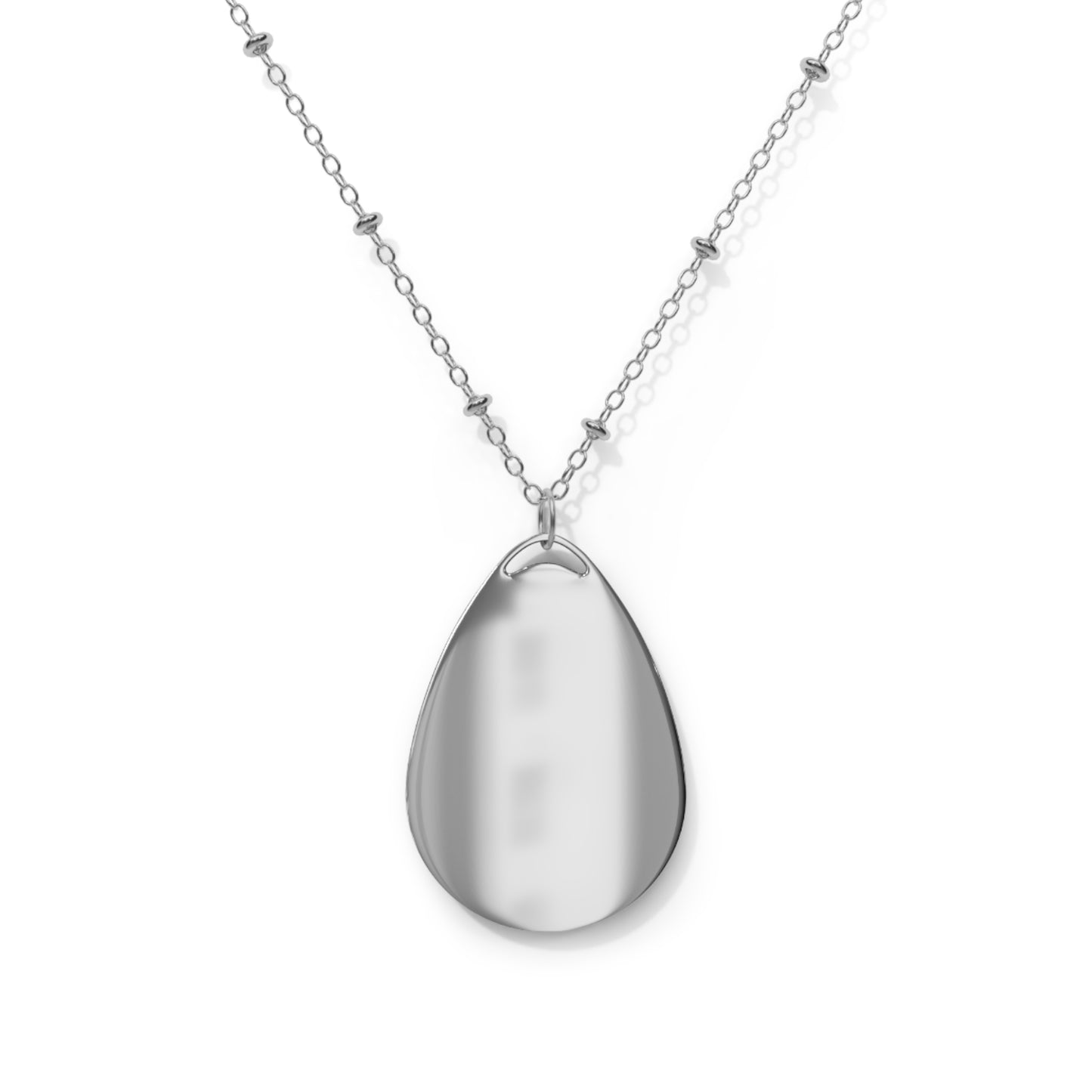 Foreign Born Military Spouse - Oval Necklace