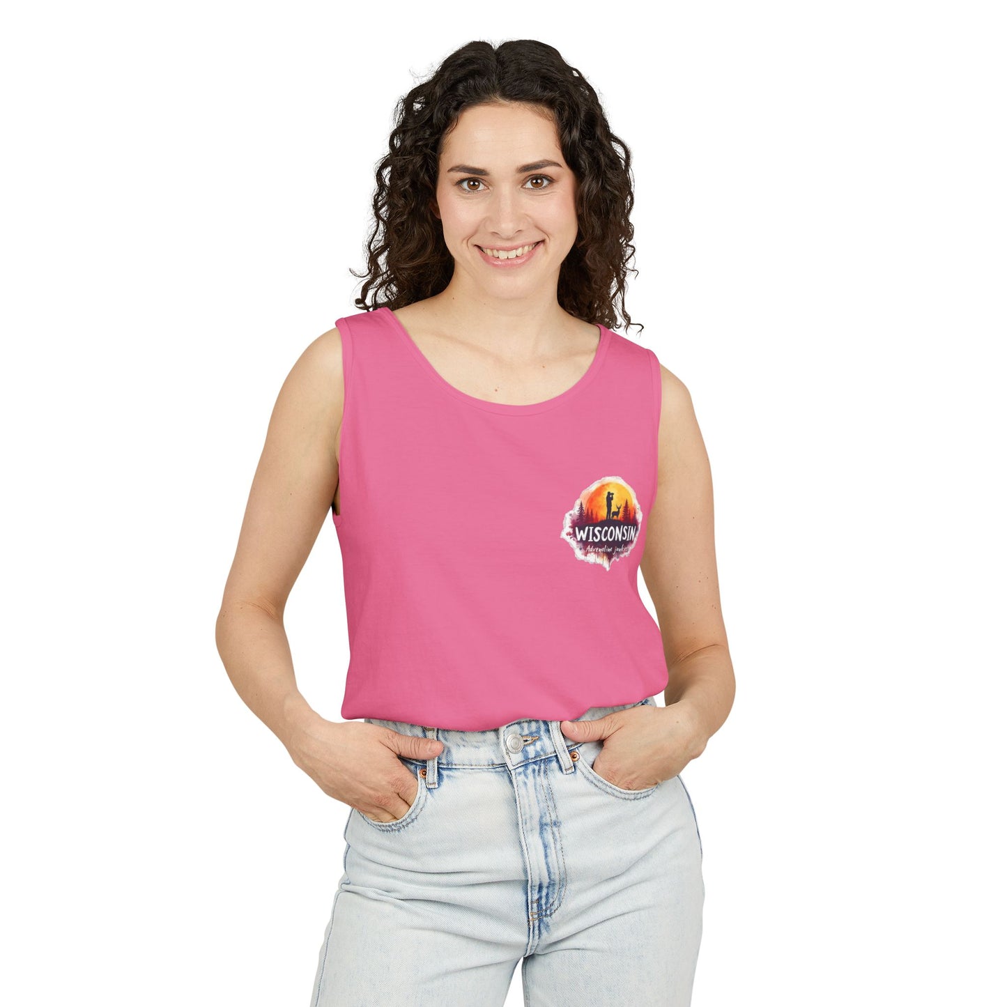 Wisconsin Adrenaline Junkies - Unisex Garment-Dyed Tank Top
