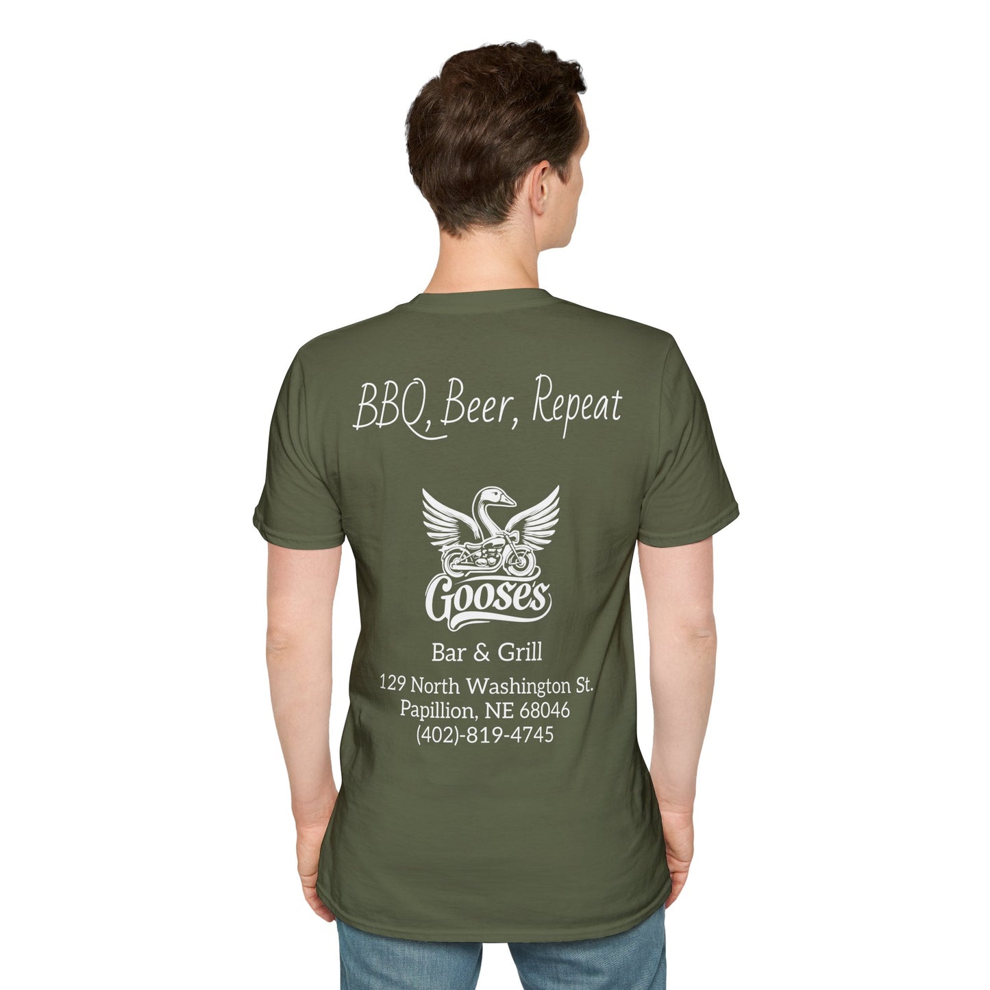 Goose's Bar & Grill - T-Shirt BBQ, Beer, Repeat dark