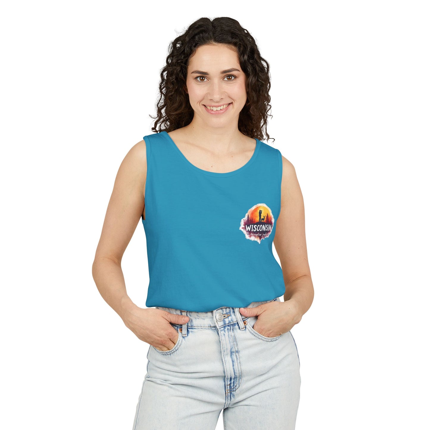 Wisconsin Adrenaline Junkies - Unisex Garment-Dyed Tank Top